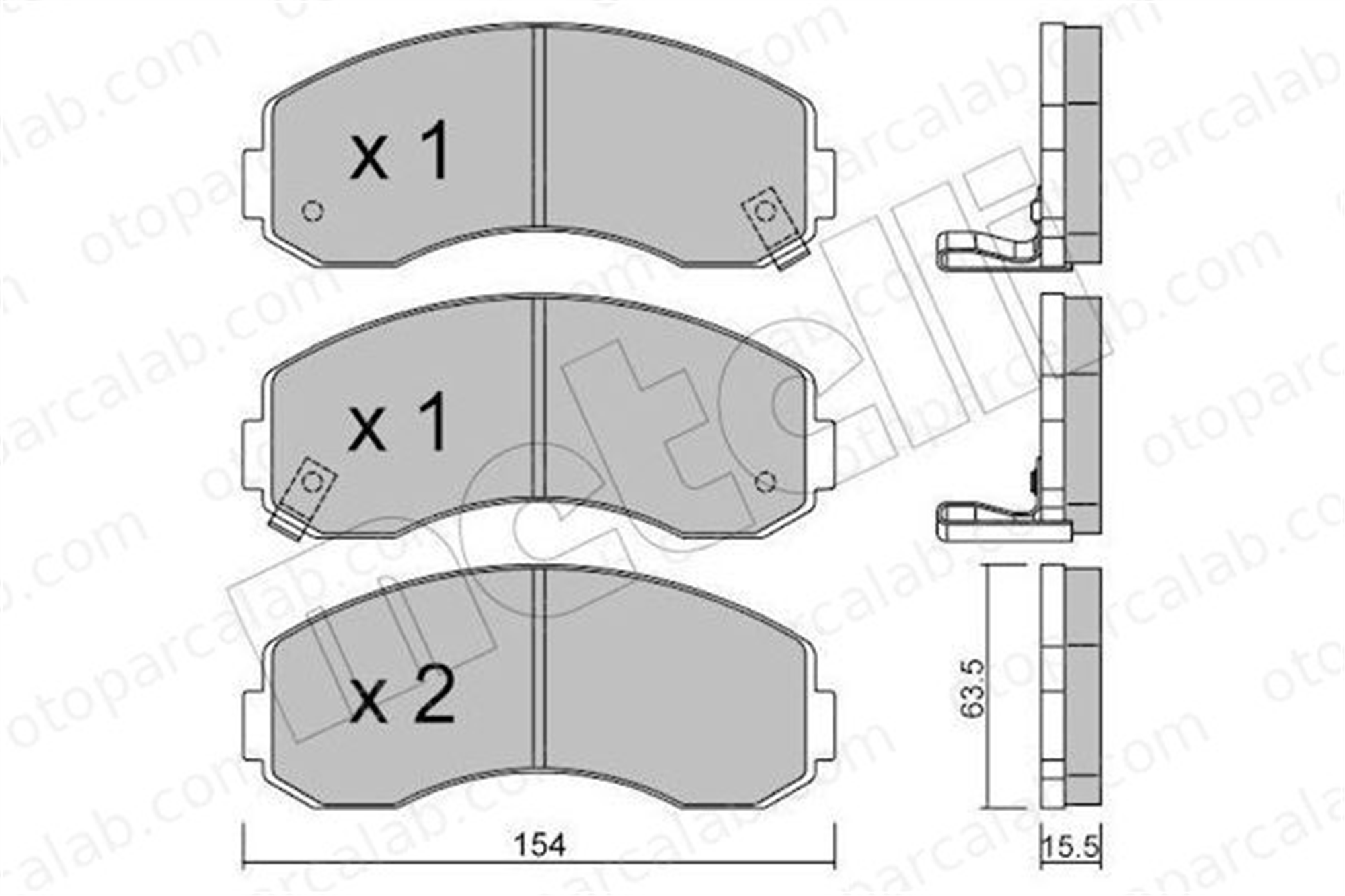 AYD 60182A Fren Disk Balata Ön KIA K2500 Platform şasi K2900 K60A3328ZA RB913311261