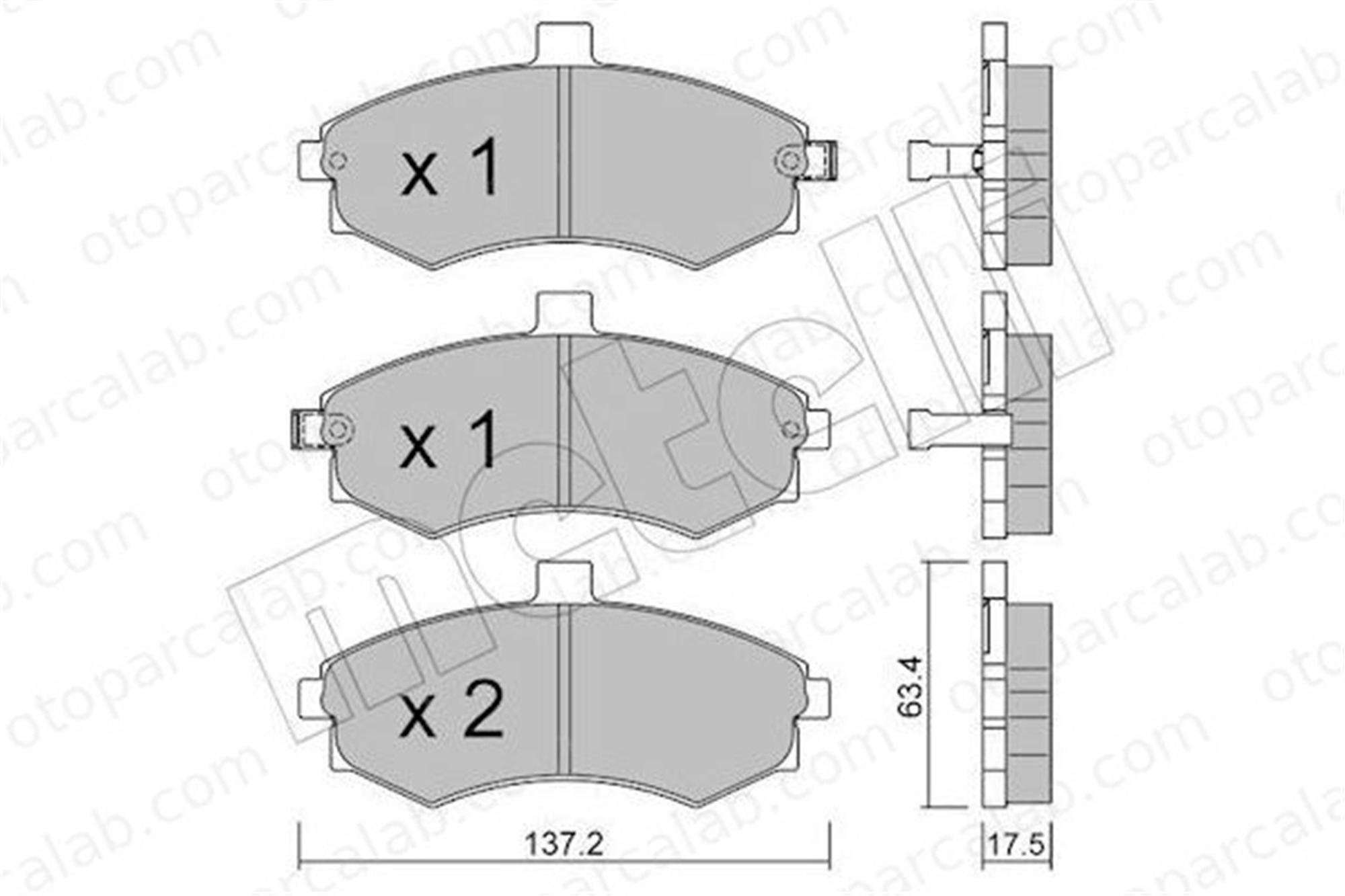 AYD 60184BA Fren Disk Balata Ön HYUNDAI ELANTRA III Sedan ELANTRA III 581012DA30 5810117A10