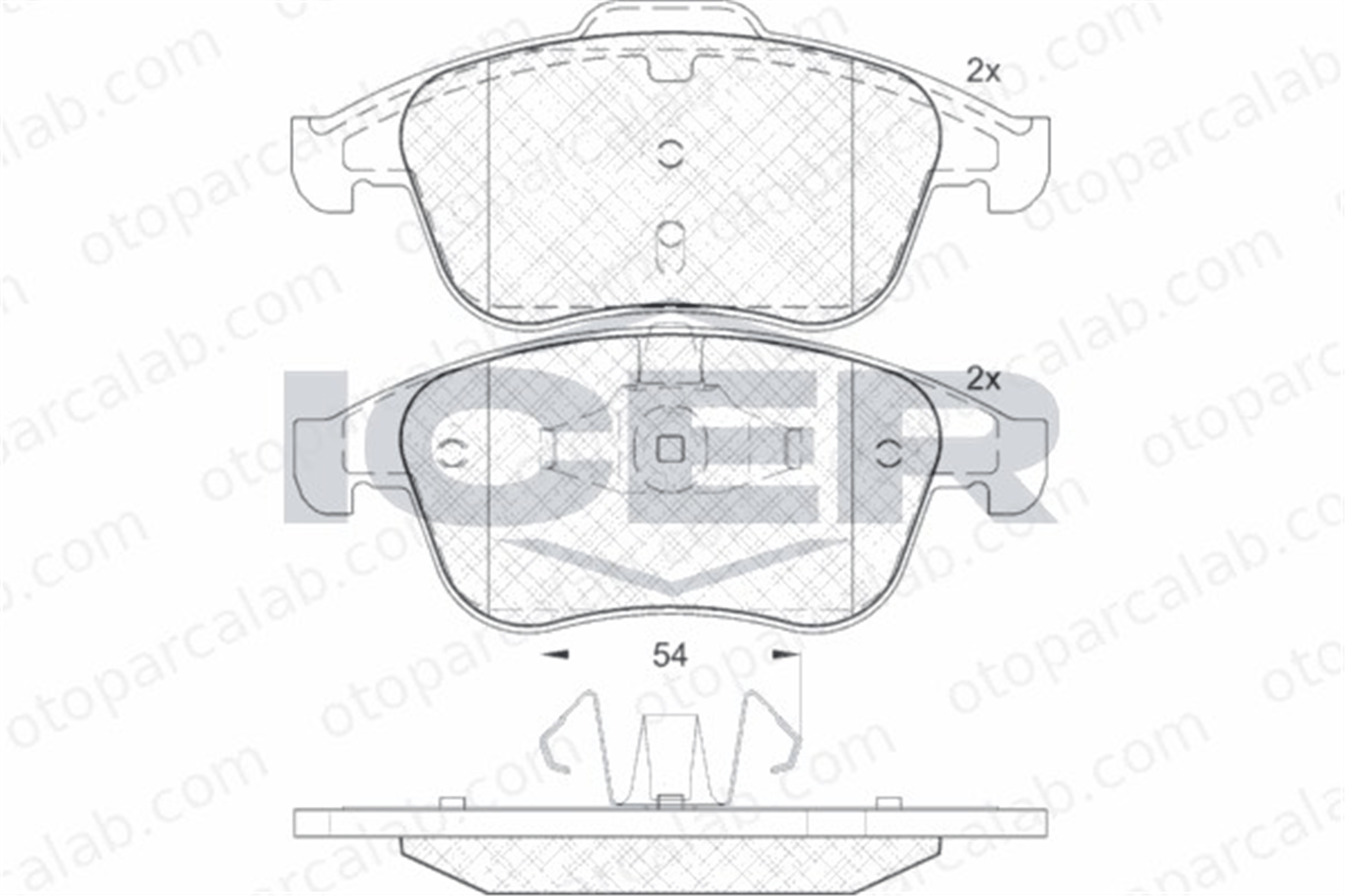 AYD 60194BA Fren Disk Balata Ön RENAULT SCÉNIC III GRAND SCÉNIC III 410602309R 410600011R