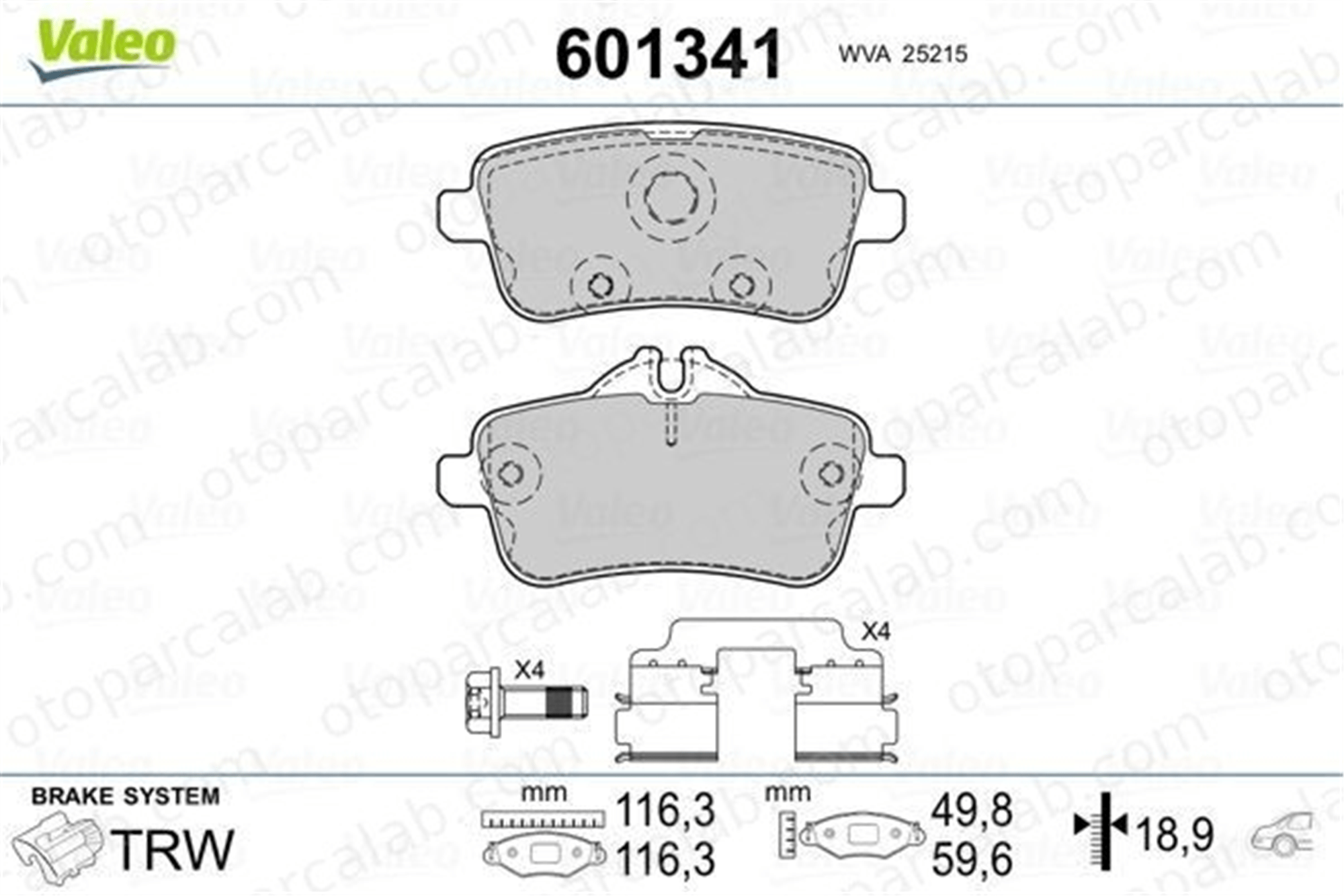 AYD 60195AA Fren Disk Balata Ön MERCEDES-BENZ GLE M-SERISI 64203320 64206820