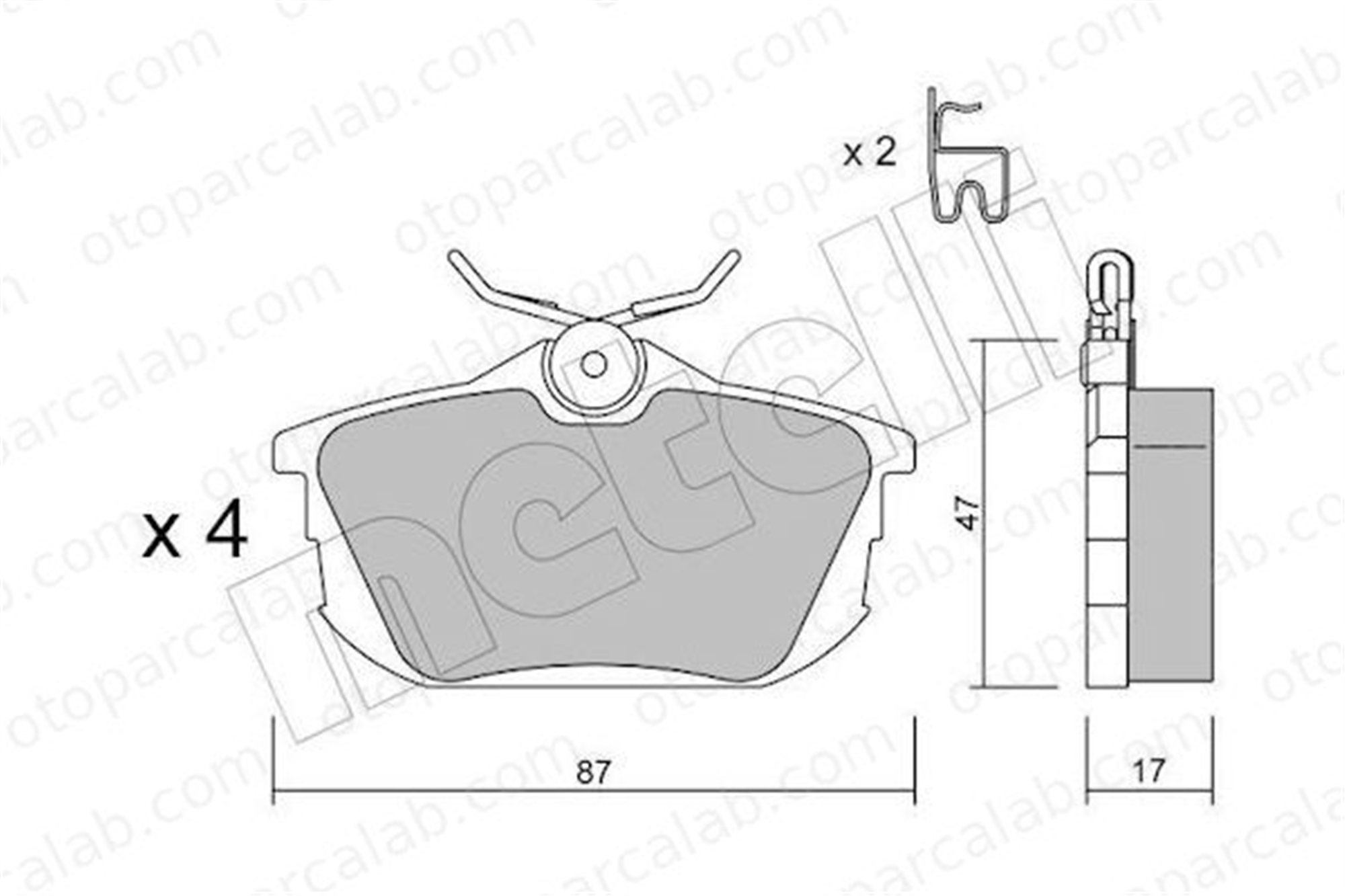 AYD 60213AA Fren Disk Balata Arka VOLVO V40 Station wagon S40 I 4544201020 M620770
