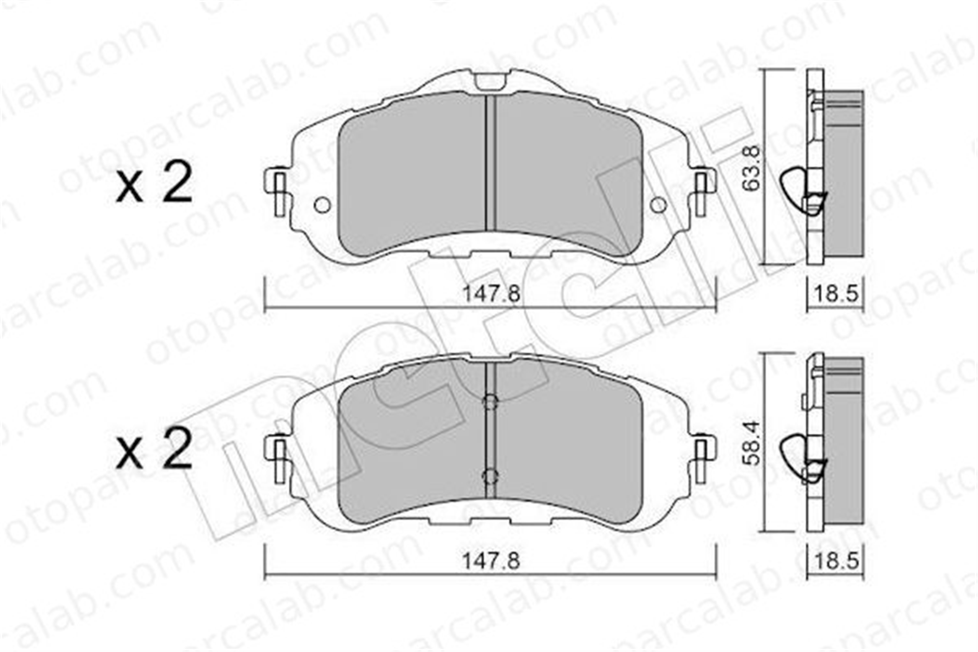 AYD 60218BA Fren Disk Balata Ön PEUGEOT 308 II PARTNER Kasa/büyük limuzin 1610428780 1678168180