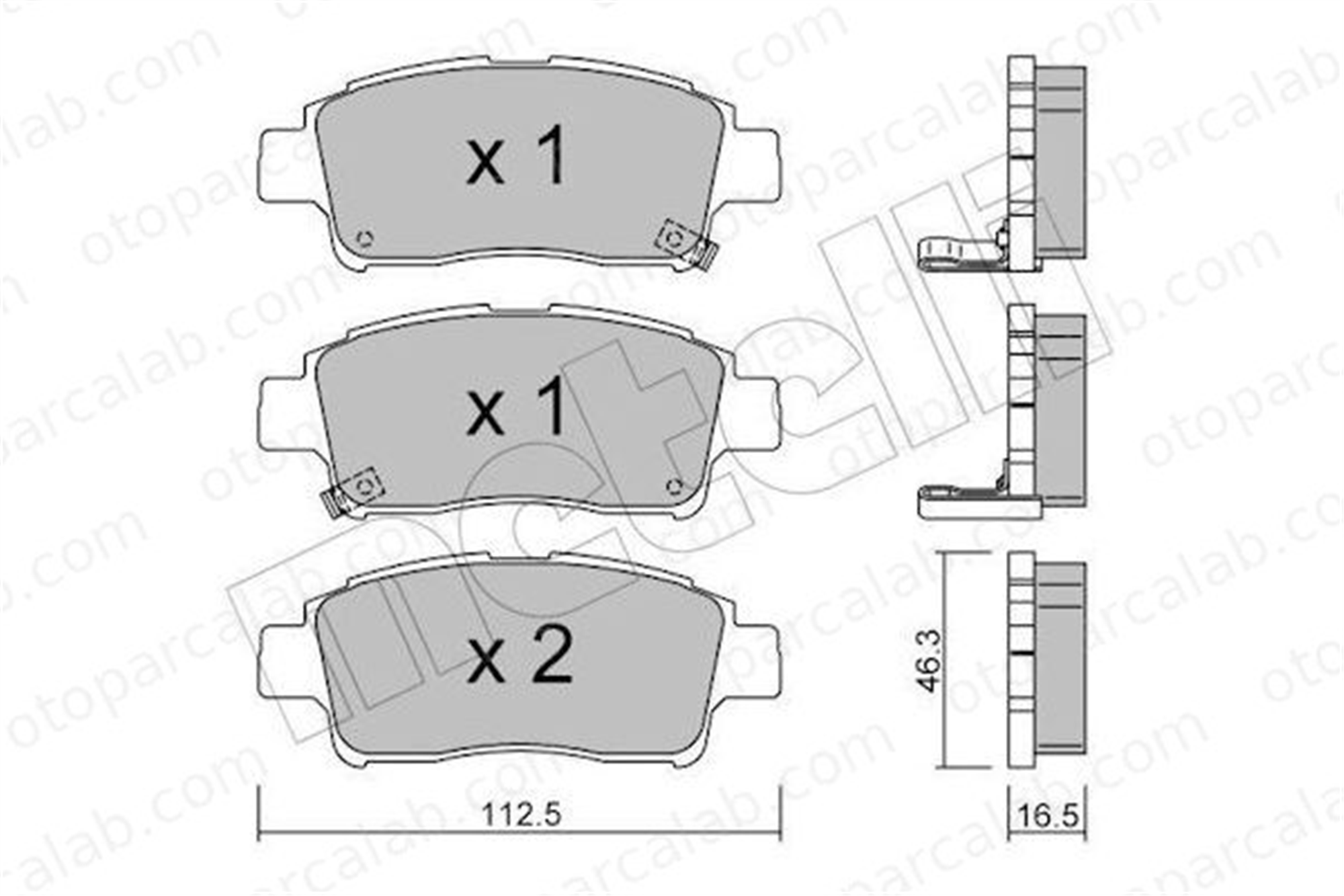 AYD 60231A Fren Disk Balata Ön TOYOTA YARIS DAIHATSU CUORE VI 446552031 446552052