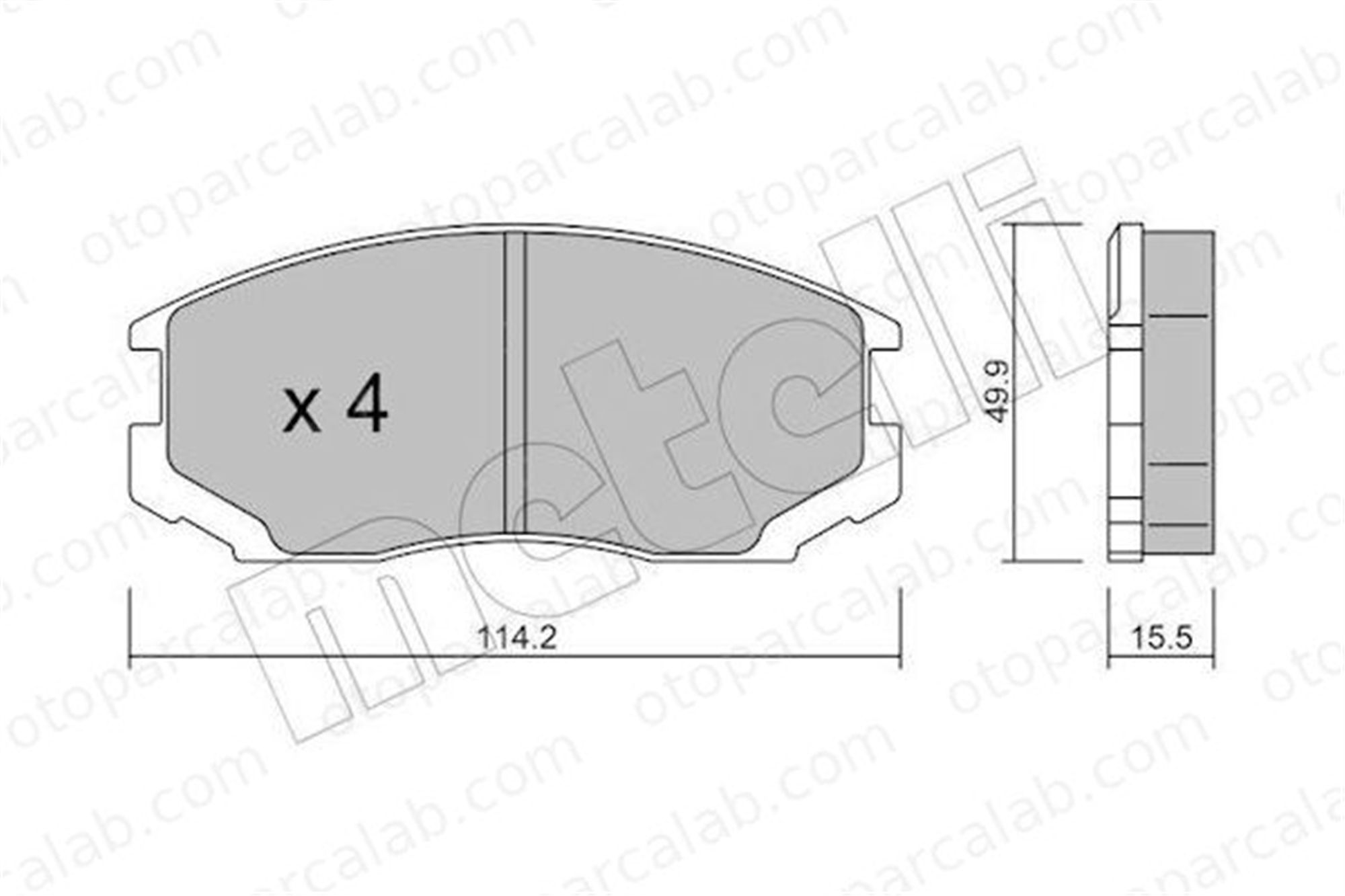 AYD 60239AA Fren Disk Balata Ön MITSUBISHI LANCER IV LANCER IV Hatchback DBP511114 MB928817