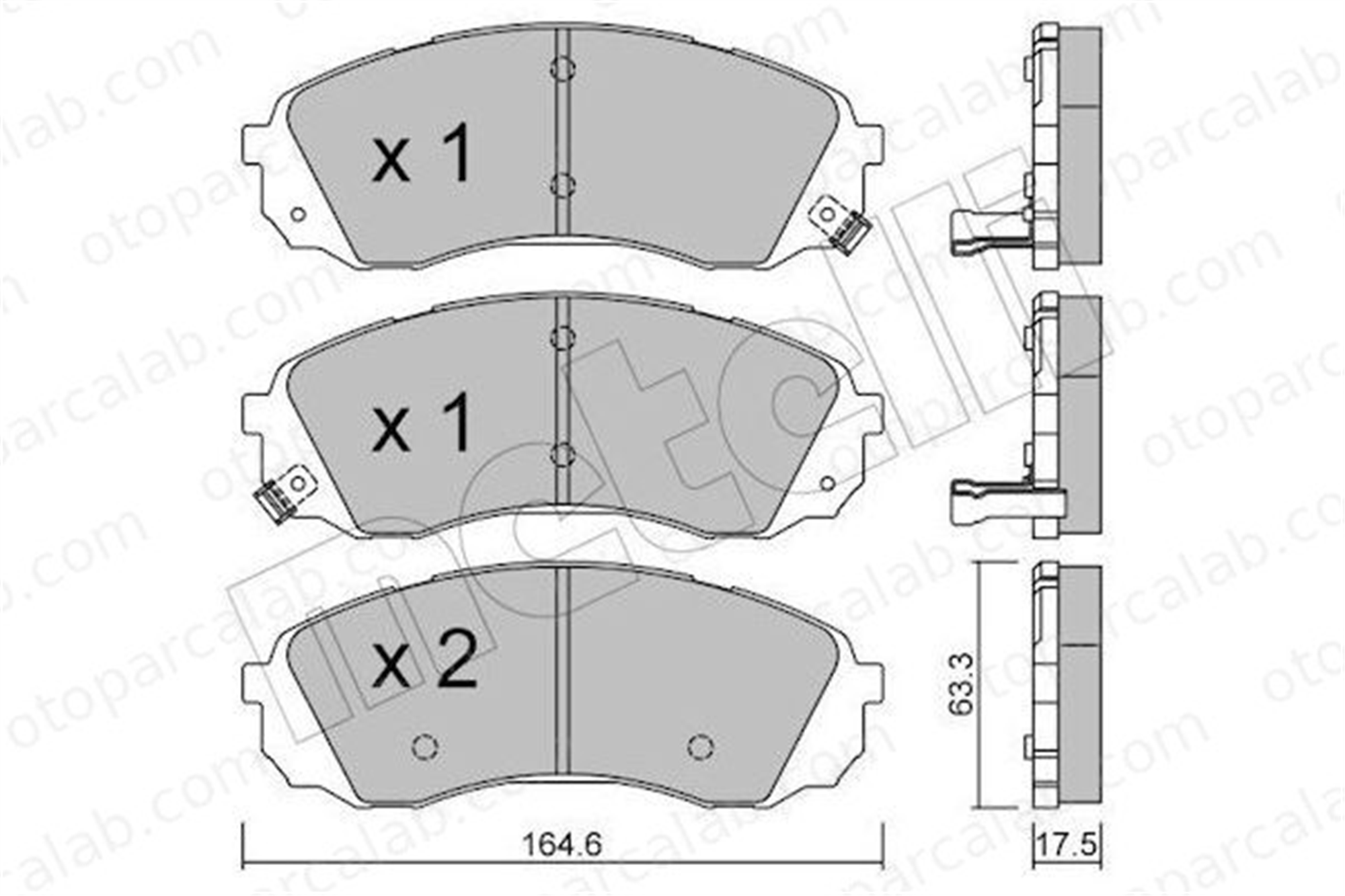 AYD 60241BA Fren Disk Balata Ön KIA CARNIVAL / GRAND CARNIVAL III HYUNDAI H-1 Travel 581014HA00 581014HA01