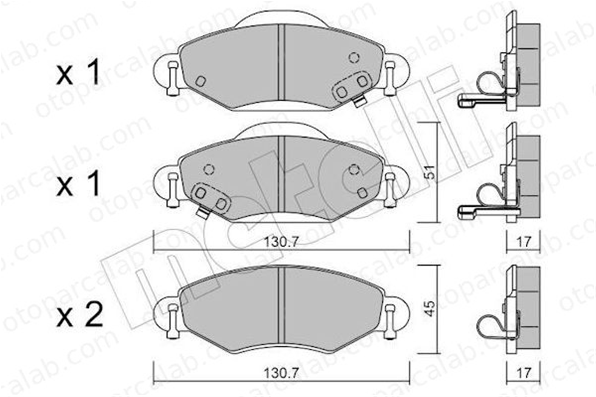 AYD 60244A Fren Disk Balata Ön TOYOTA YARIS 44650D010 04465-0D010