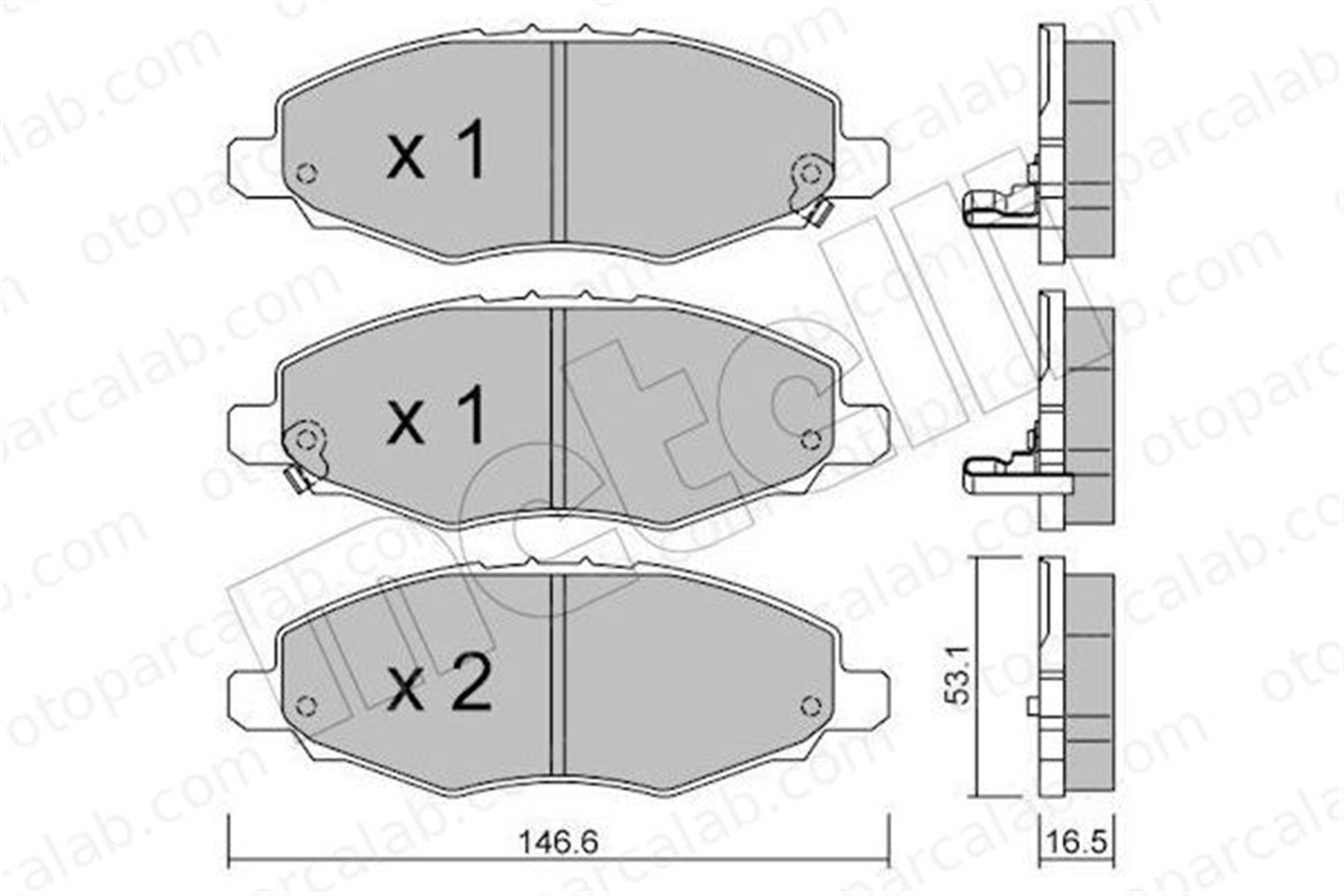 AYD 60244AA Fren Disk Balata Ön TOYOTA HILUX VII Pick-up 44650K040 44640K130