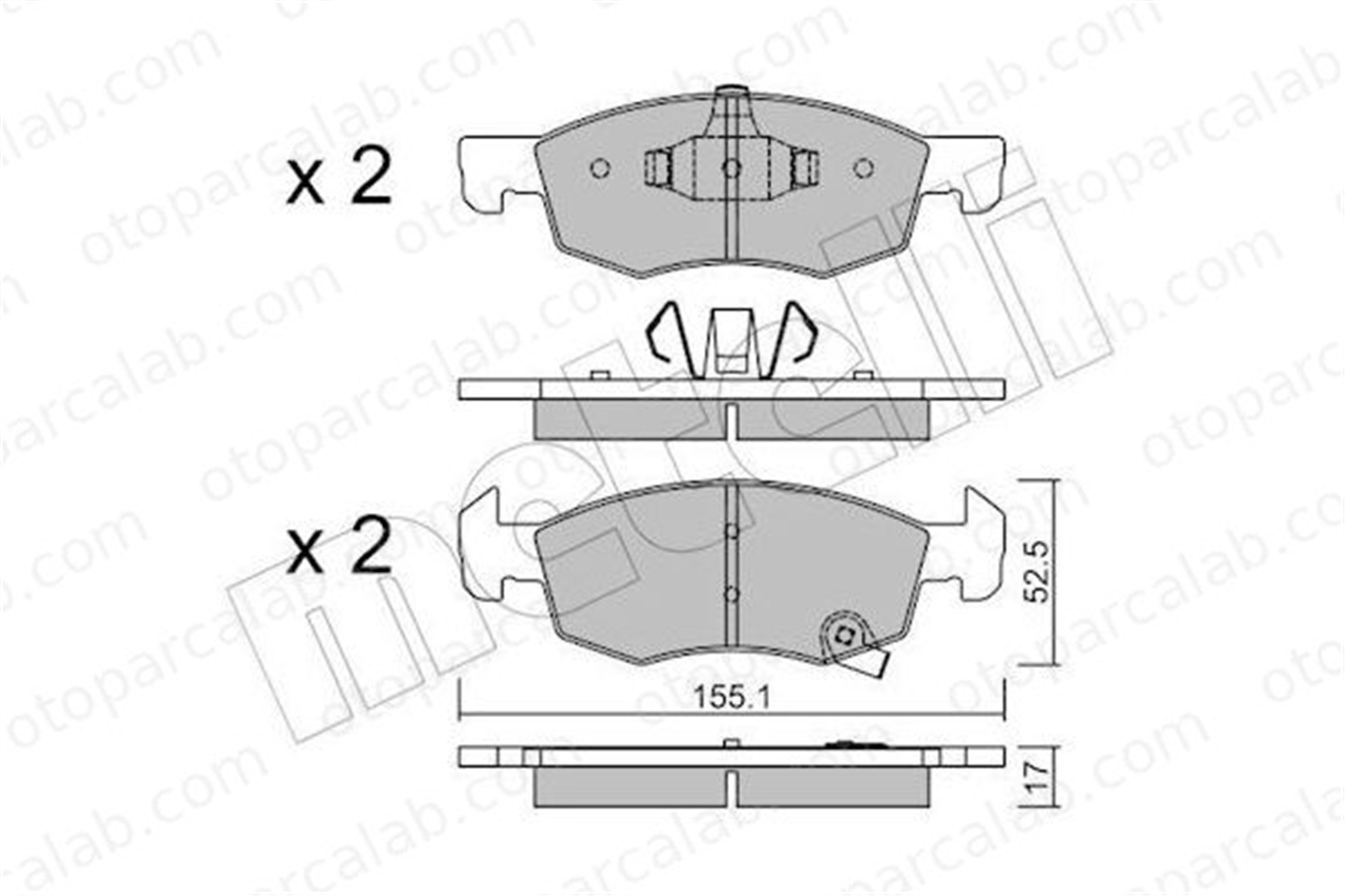 AYD 60254AA Fren Disk Balata Ön OPEL CORSA E CORSA E Kasa/eğik arka 1605280 95517028