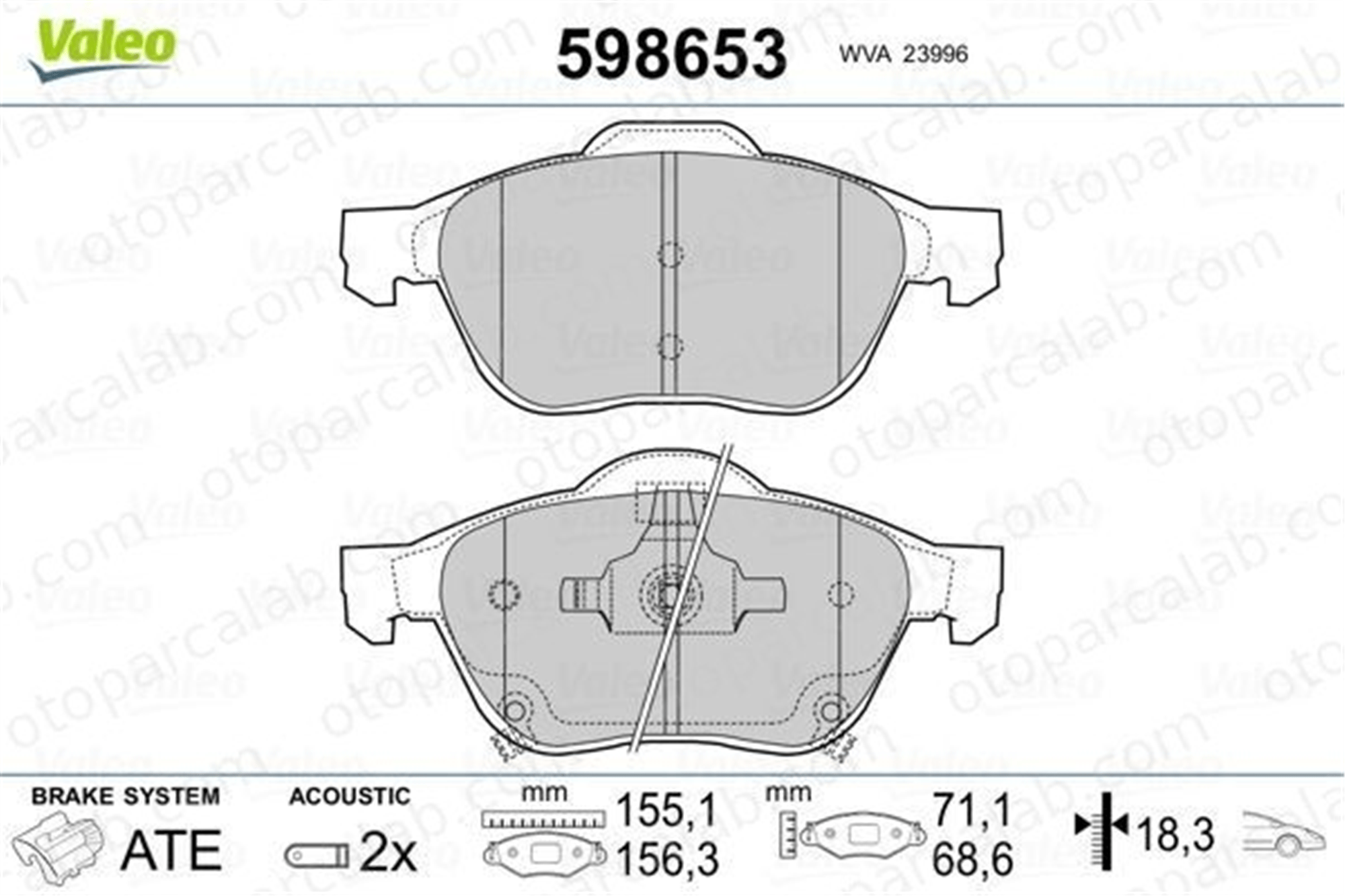 AYD 60265AA Fren Disk Balata Ön TOYOTA AVENSIS AVENSIS Liftback 446505050 446505080