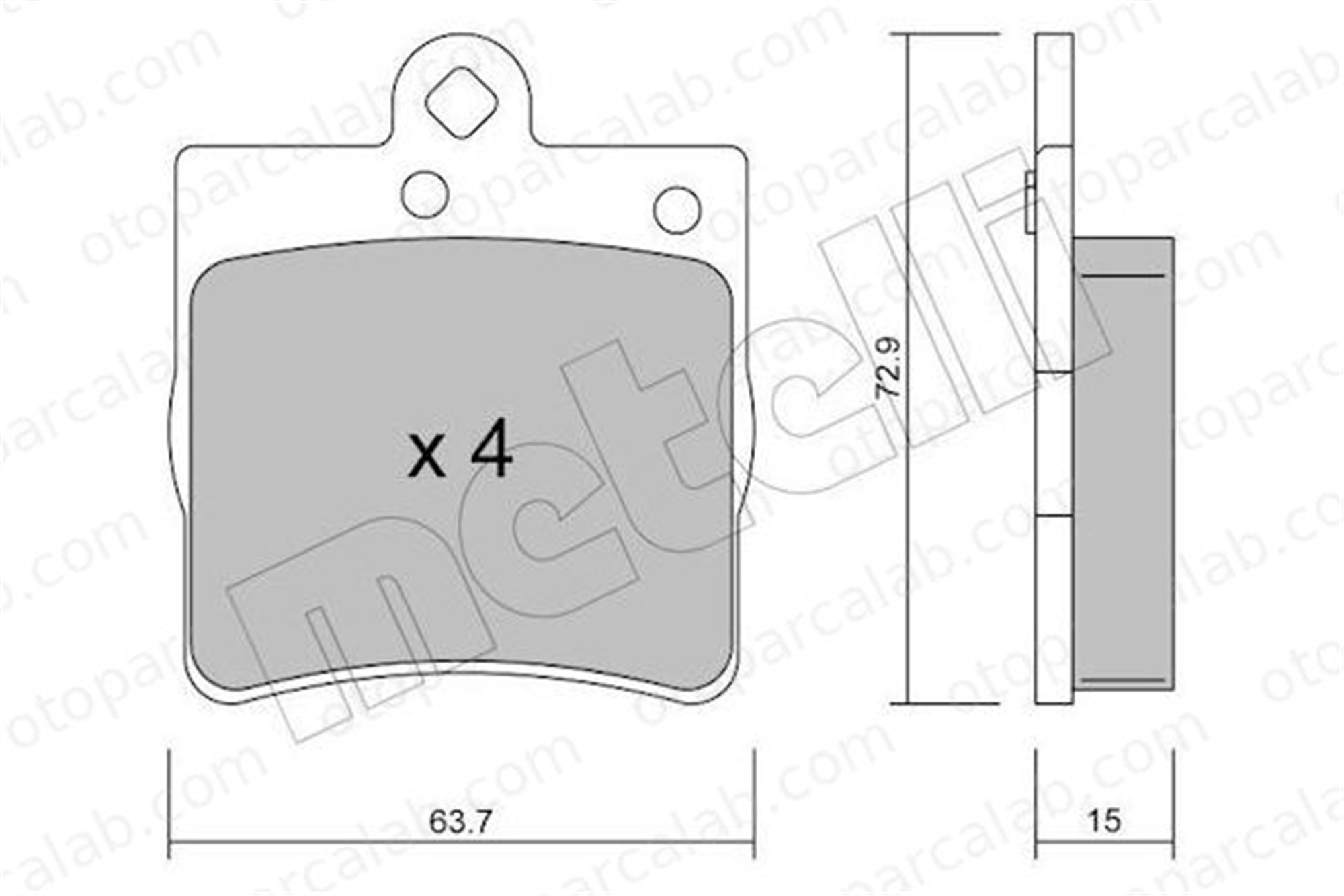 AYD 60266AA Fren Disk Balata Arka MERCEDES-BENZ C-SERISI C-SERISI T-Model A0034202720 51126300AA