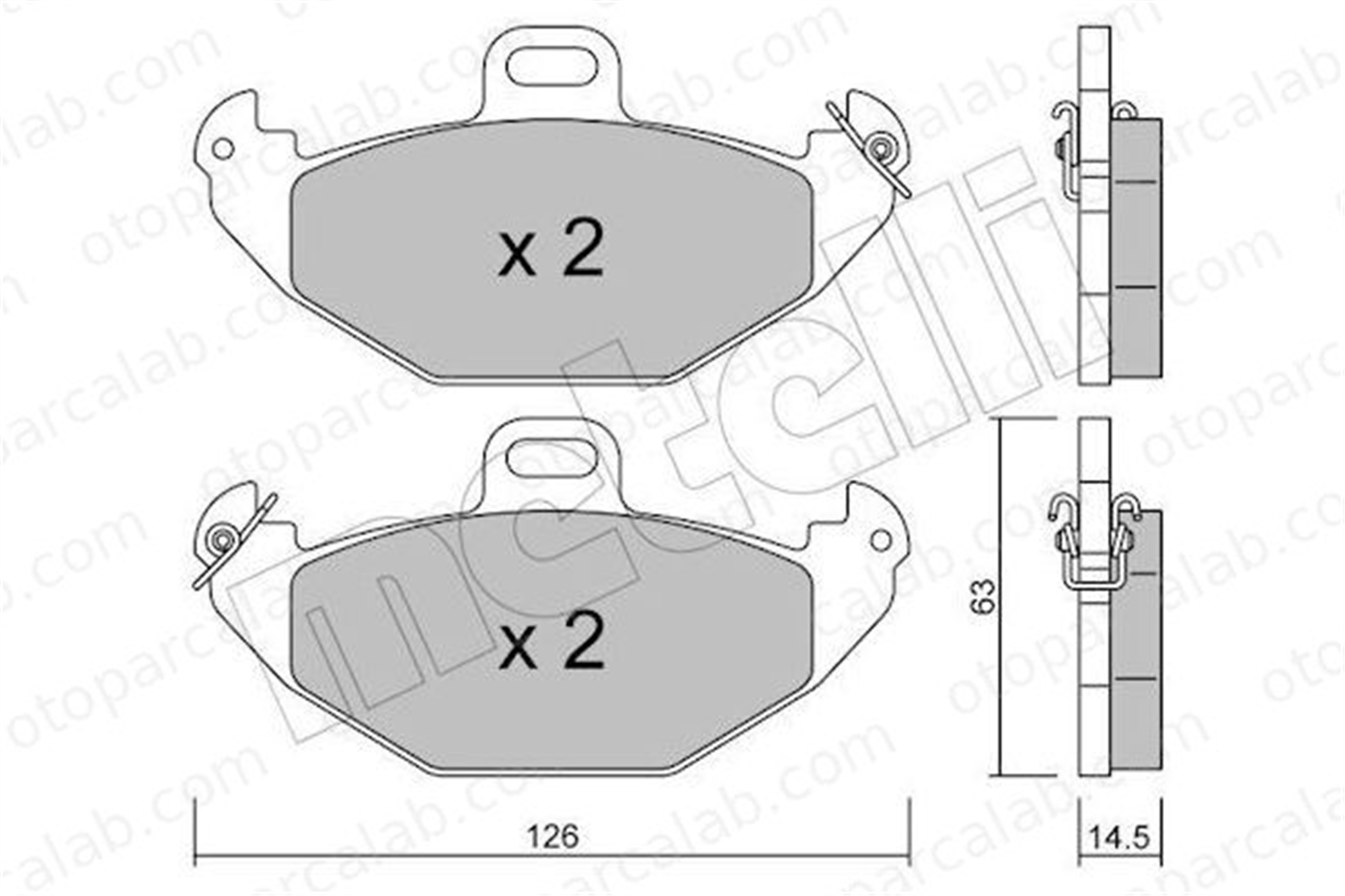 AYD 60272BA Fren Disk Balata Arka RENAULT LAGUNA I Grandtour LAGUNA I 7701205491 8671005932