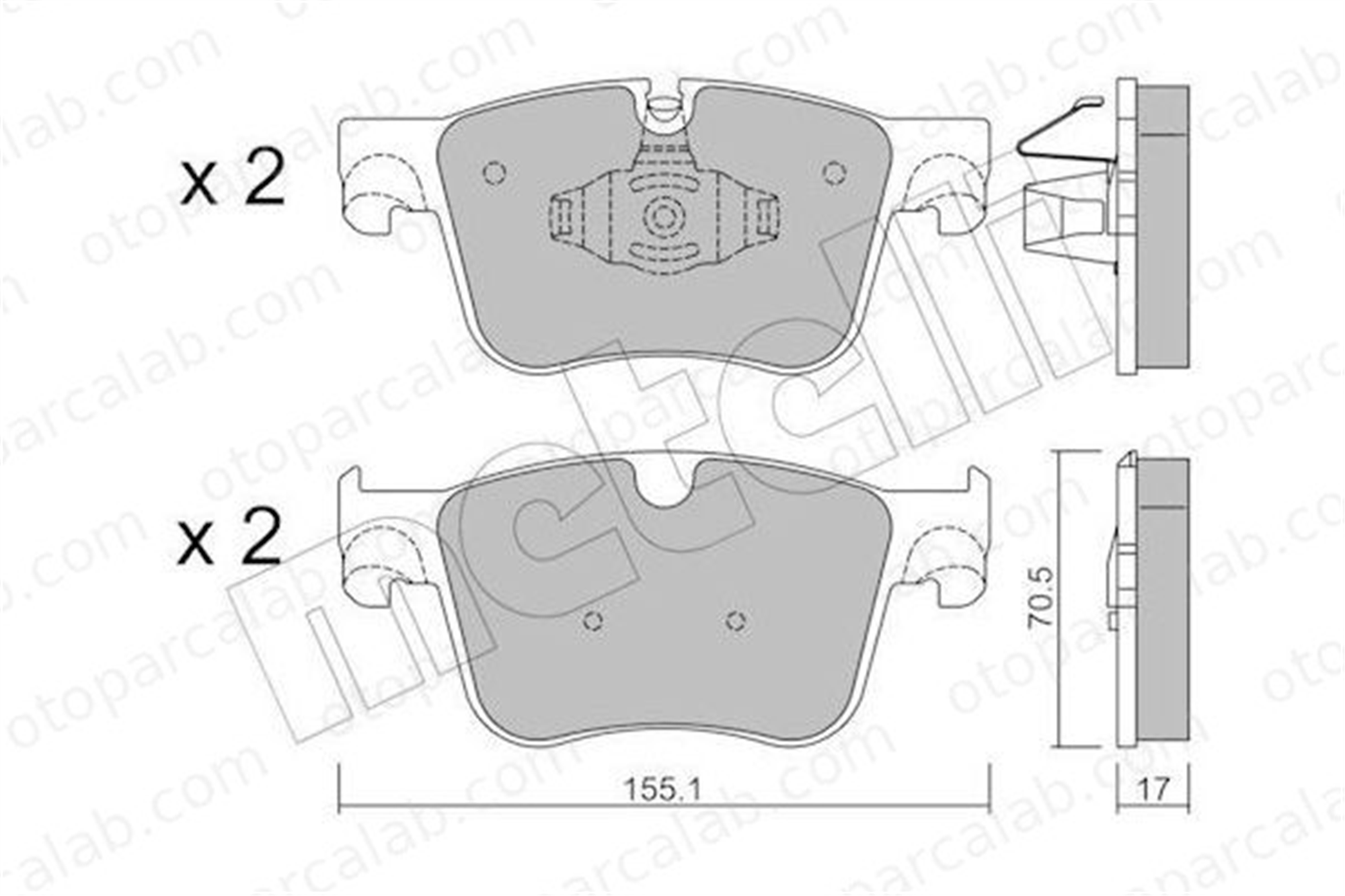 AYD 60276A Fren Disk Balata Ön PEUGEOT 3008 SUV 5008 II 1678168480 1623162380