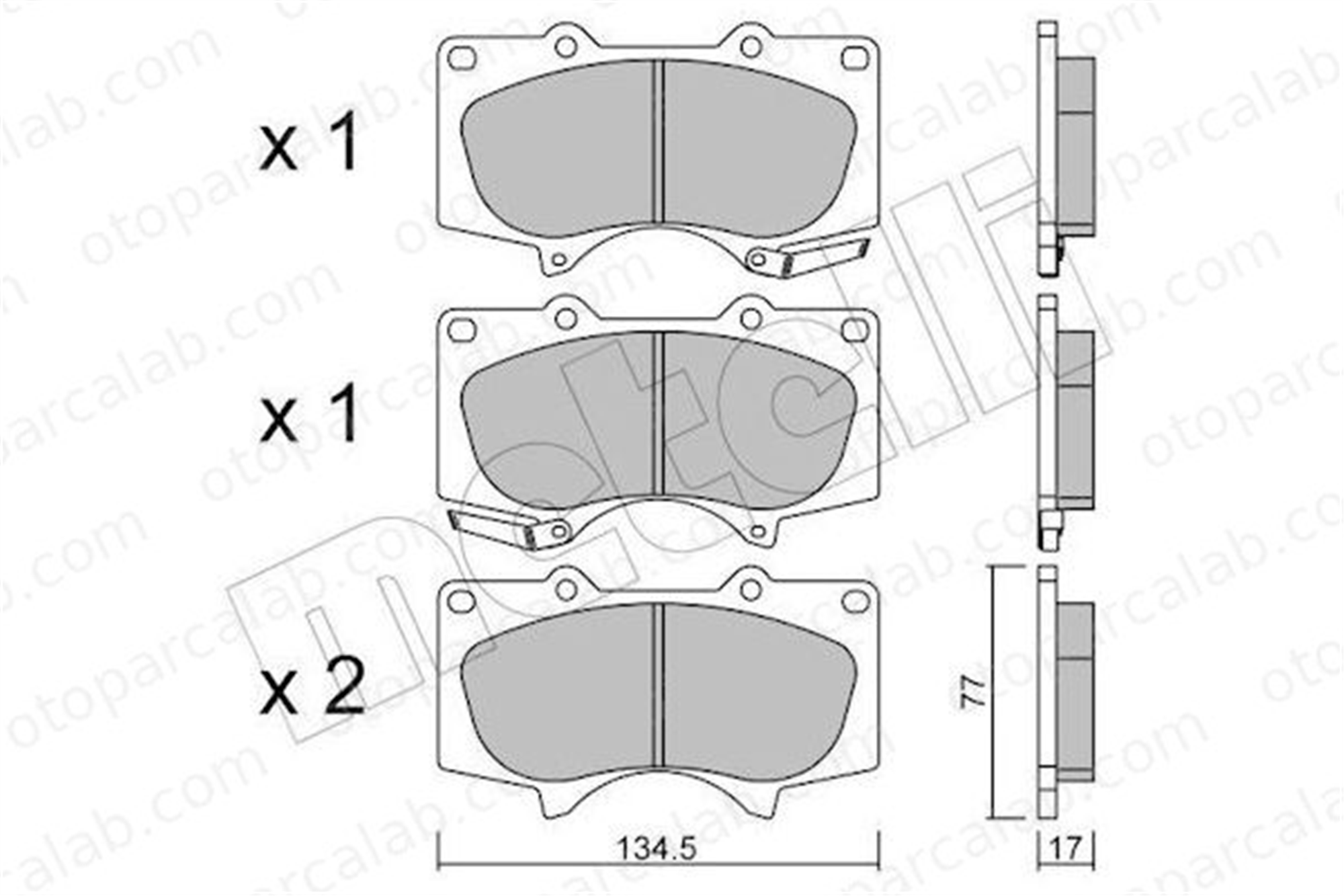 AYD 60285A Fren Disk Balata Ön TOYOTA HILUX VIII Pick-up LAND CRUISER PRADO 446504070 44650K360