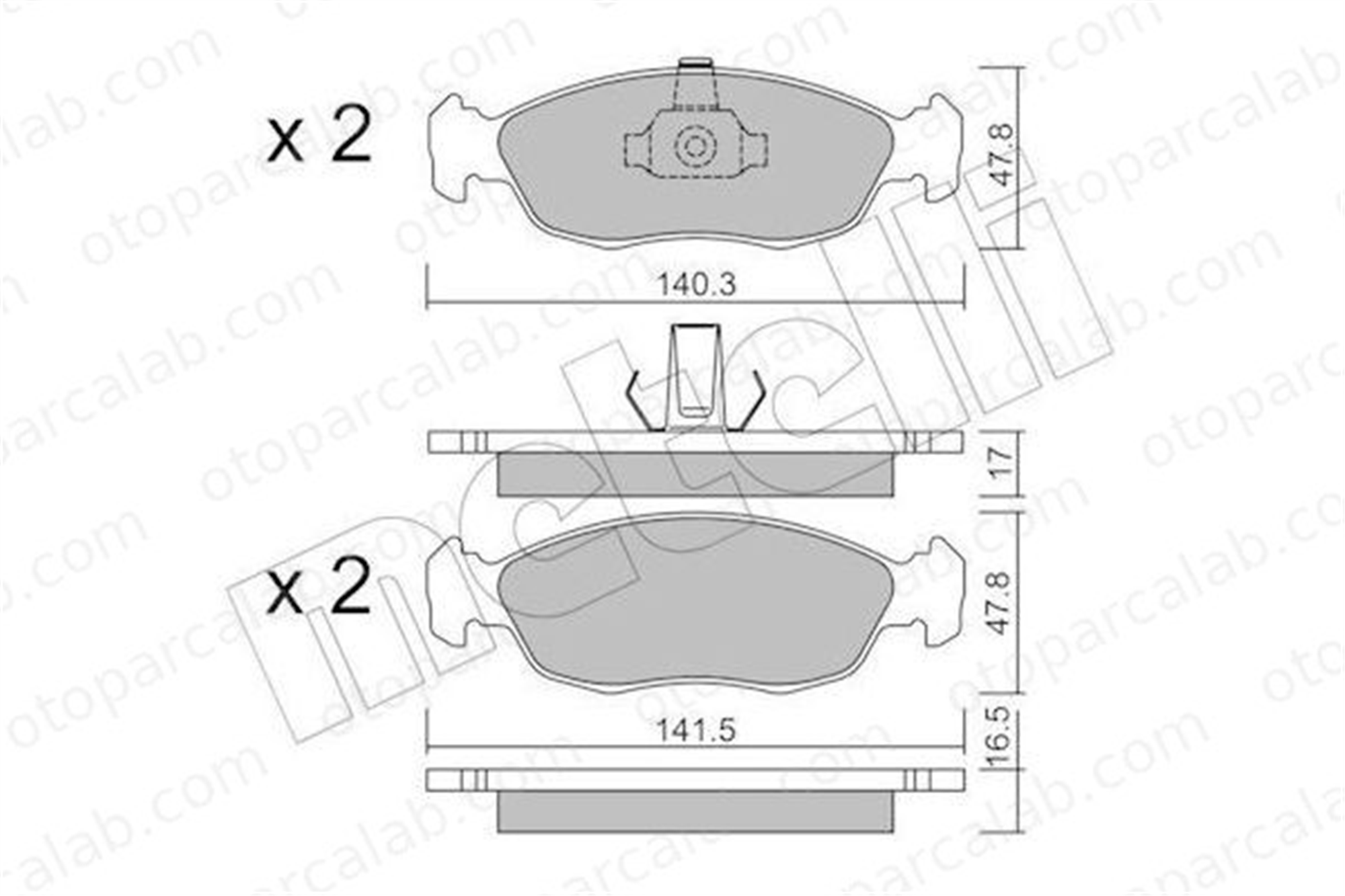 AYD 60287BA Fren Disk Balata Ön PEUGEOT 306 CITROËN XSARA 425482 425139
