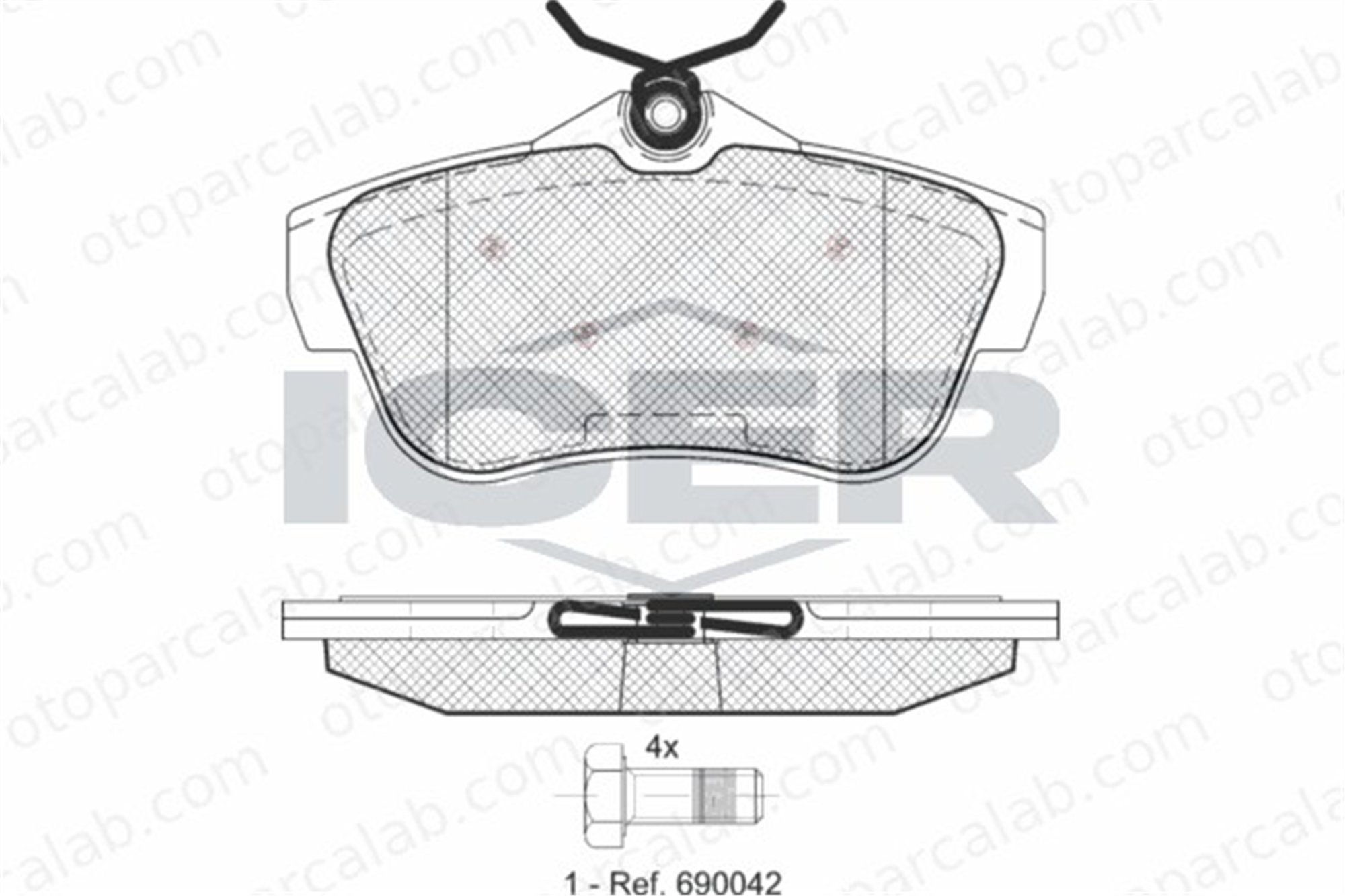 AYD 60293BA Fren Disk Balata Arka PEUGEOT EXPERT TEPEE CITROËN JUMPY 1611839580 1617280980