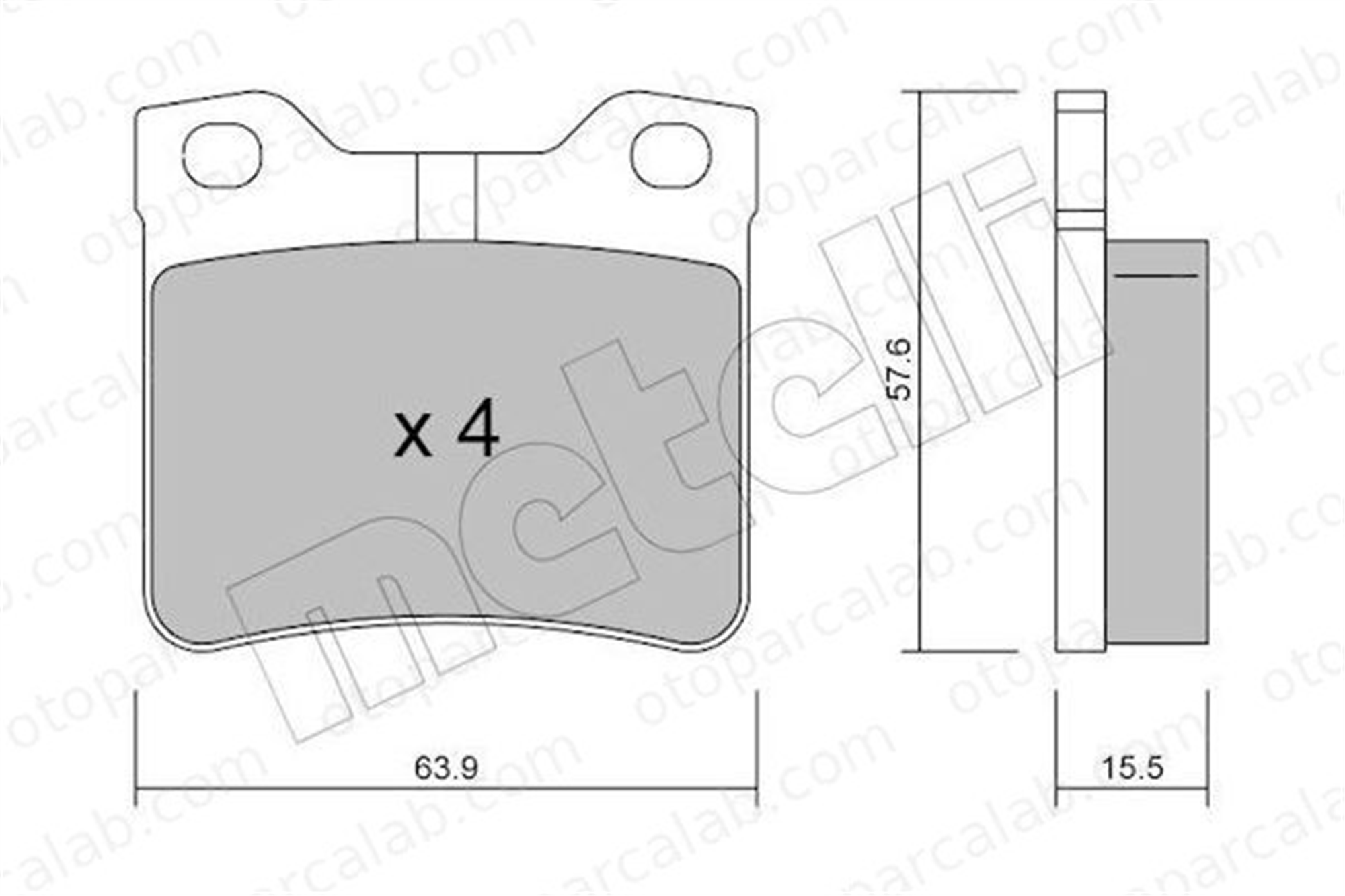 AYD 60295BA Fren Disk Balata Arka PEUGEOT 406 406 Break 1611456880 E172198