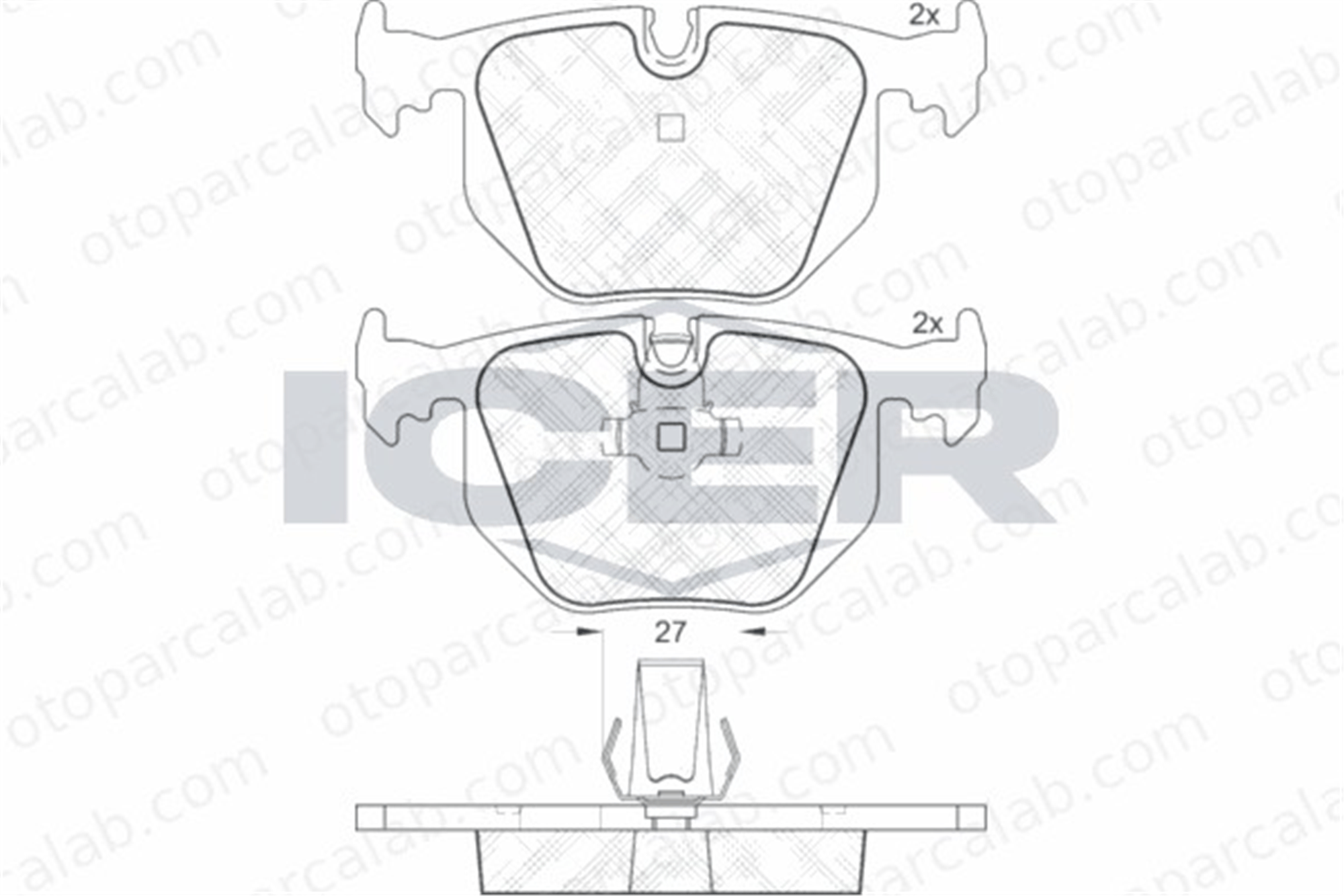 AYD 60305A Fren Disk Balata Arka BMW X3 7 34211162862 34211163324