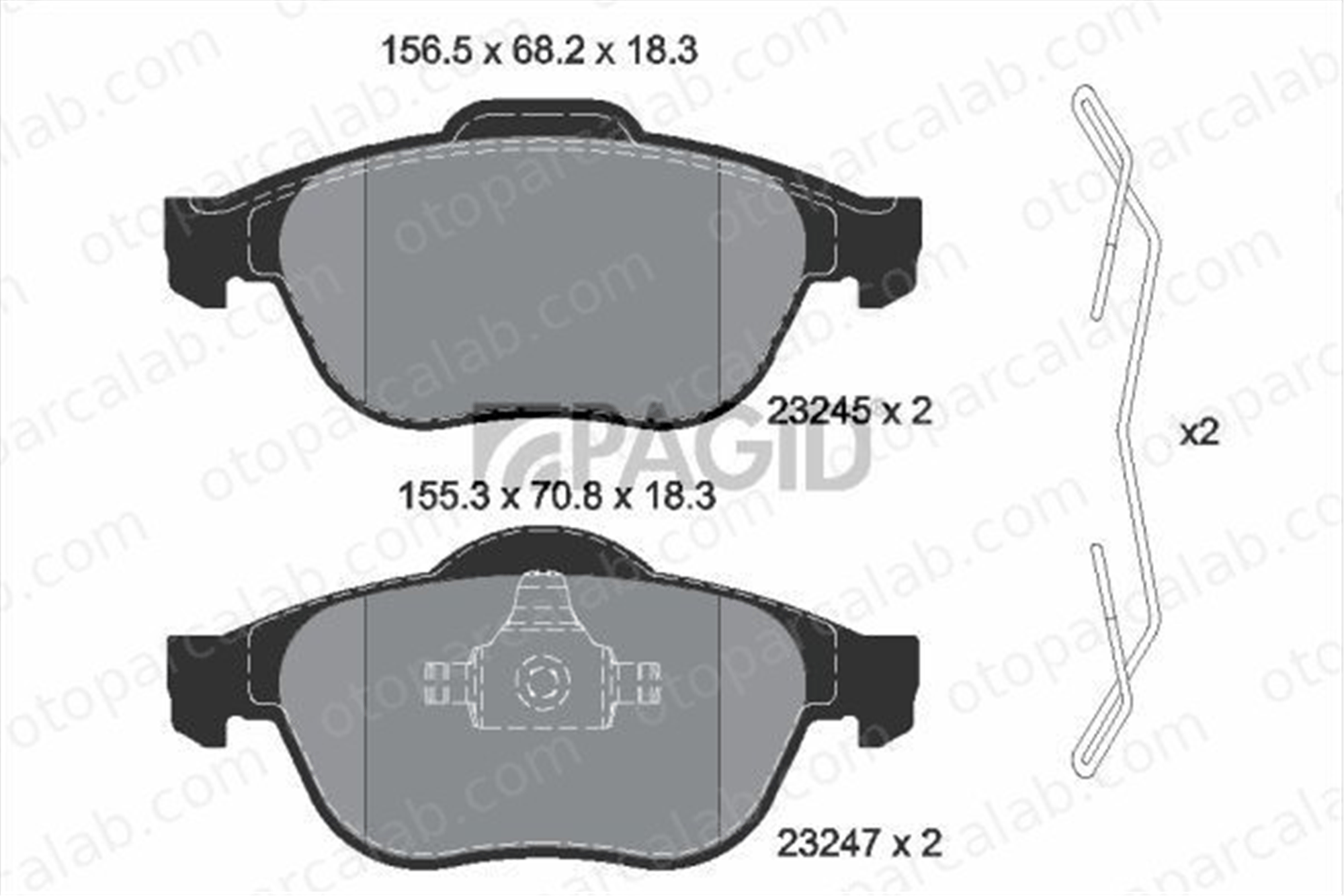 AYD 60308A Fren Disk Balata Ön RENAULT LAGUNA II Grandtour LAGUNA II 410607613R 7701206599
