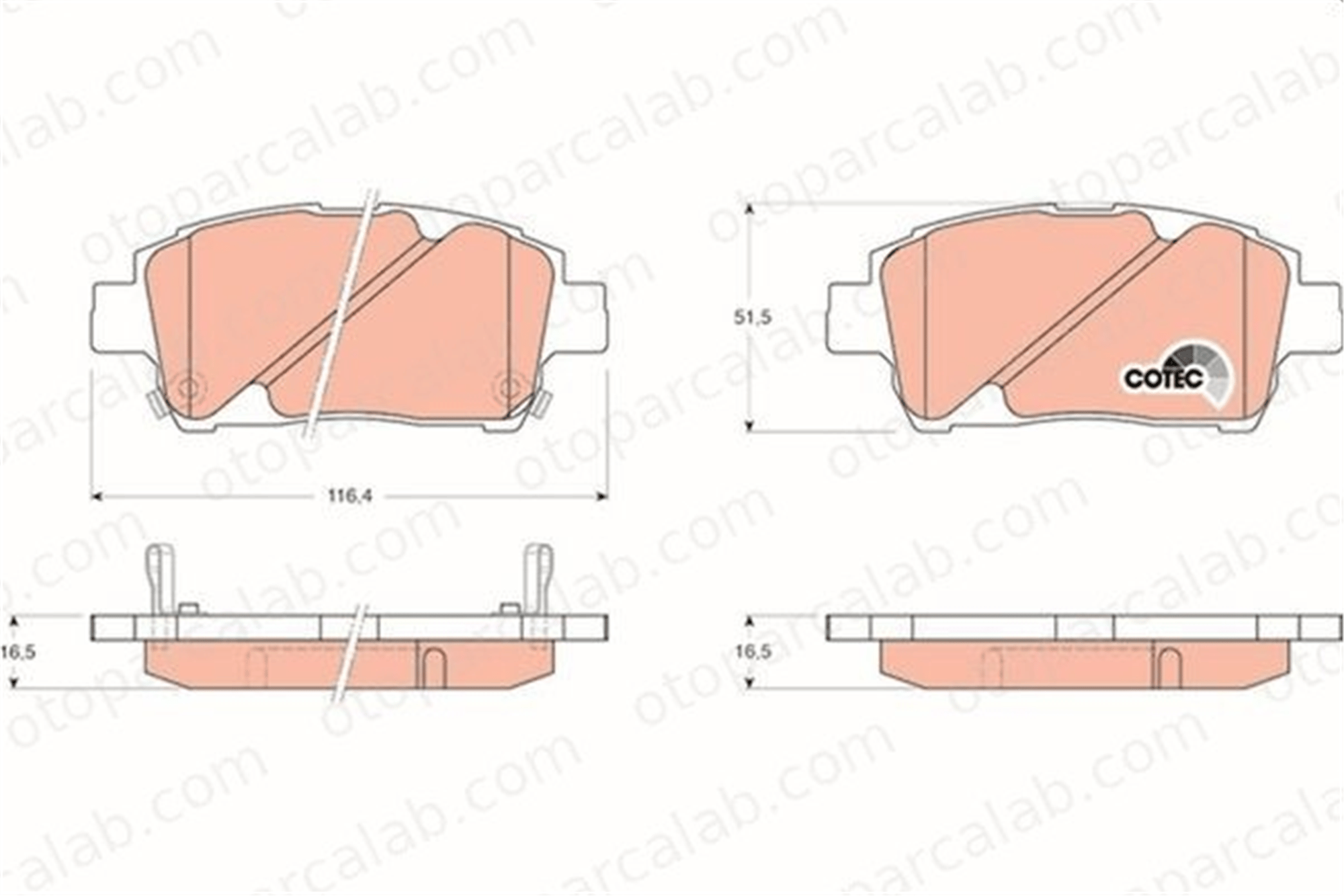 AYD 60313AA Fren Disk Balata Ön TOYOTA YARIS VERSO YARIS 446552010 446512581