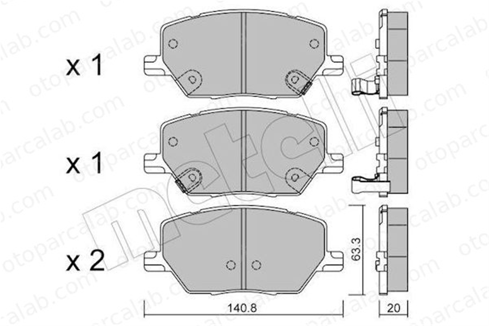 AYD 60385A Fren Disk Balata Ön JEEP COMPASS FIAT 500X 52094174 77361072