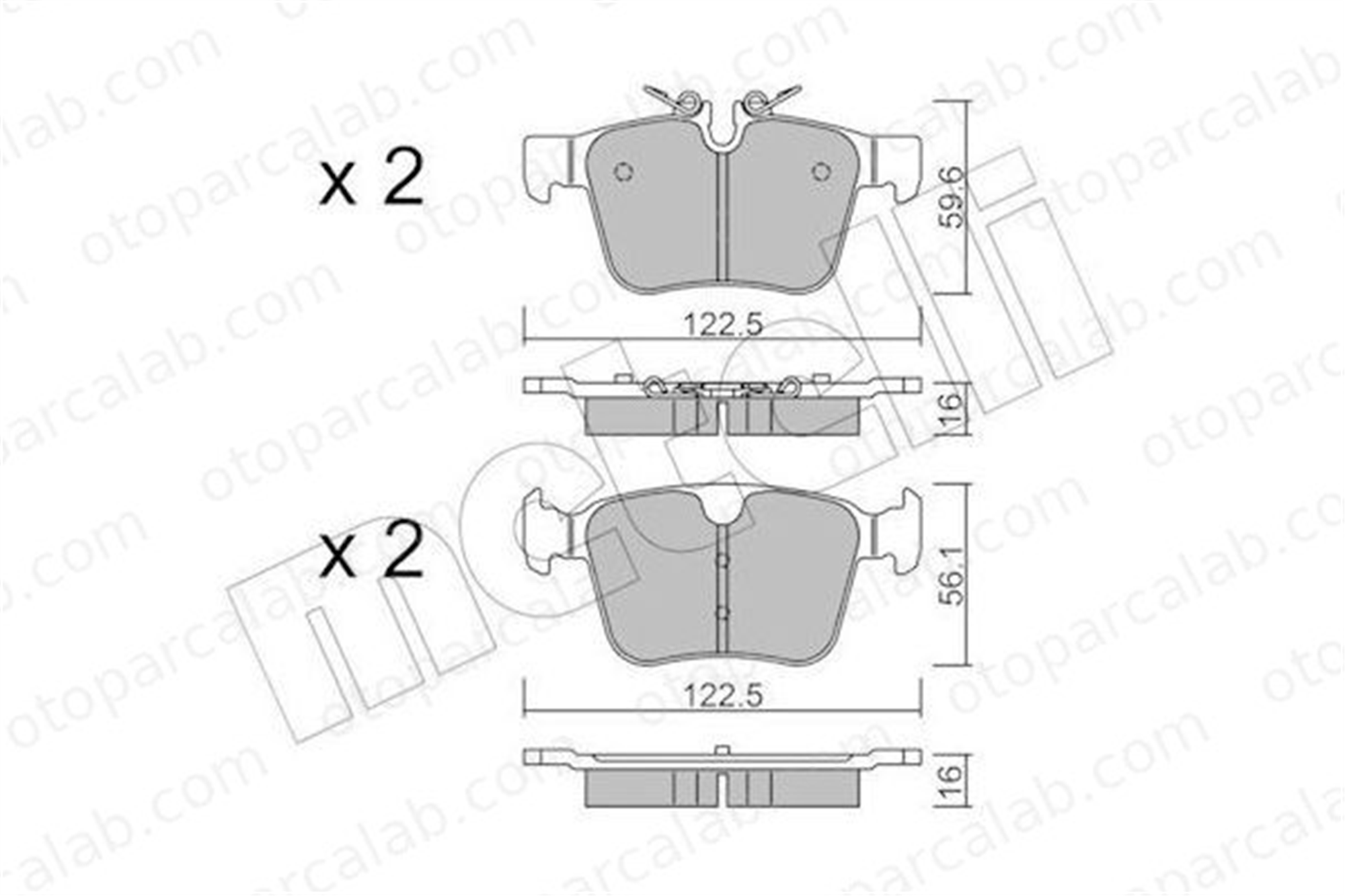 AYD 60398A Fren Disk Balata Arka VOLVO XC90 II LAND ROVER RANGE ROVER EVOQUE J9C14009 FK722M008BB