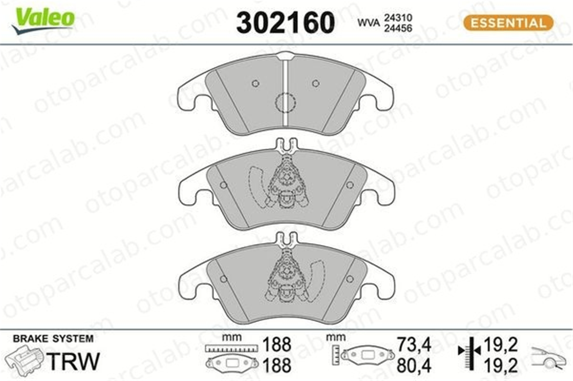 AYD 60405AA Fren Disk Balata Ön MERCEDES-BENZ E-SERISI E-SERISI T-Model 74205820 54201020
