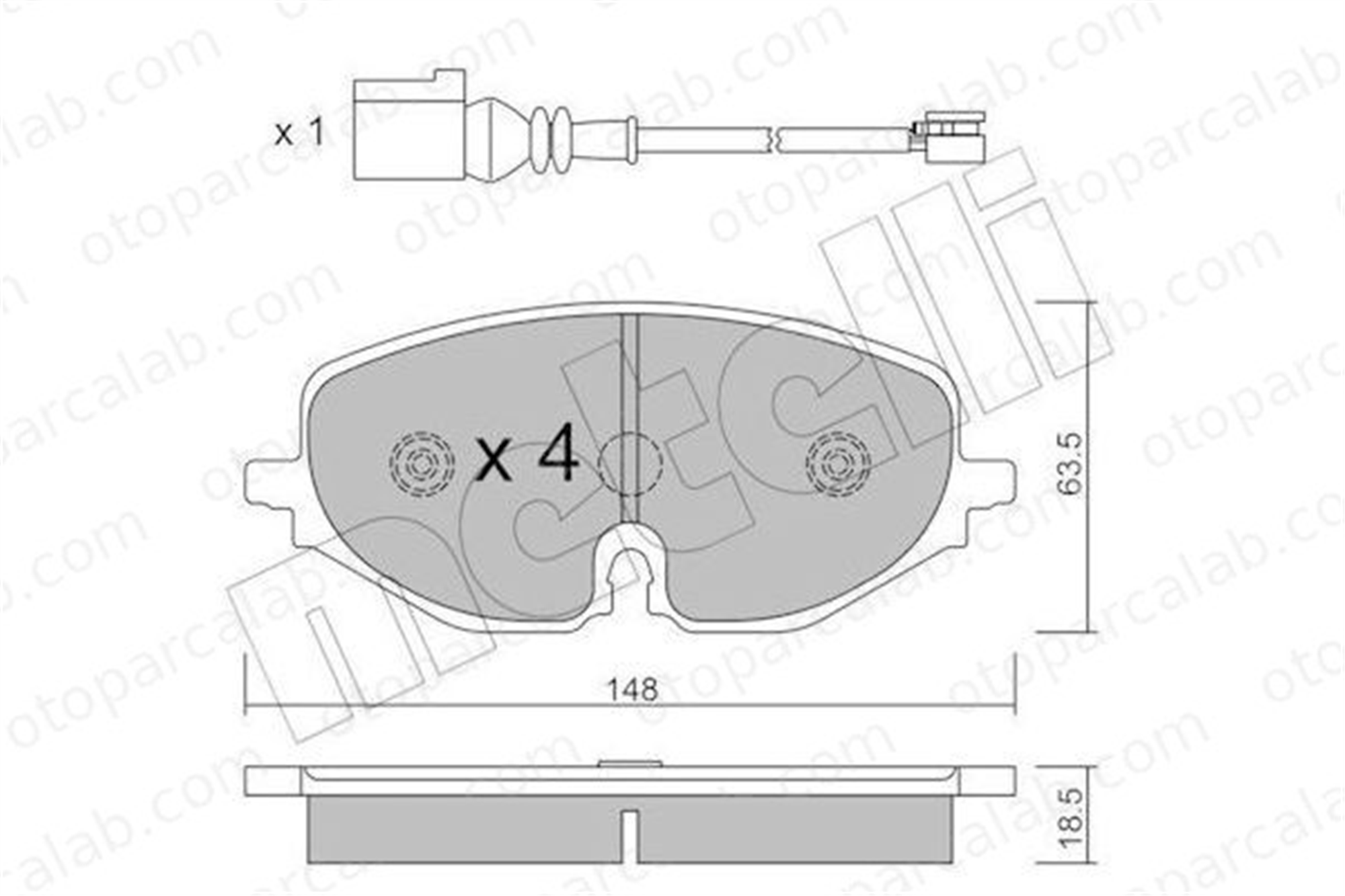 AYD 60433A Fren Disk Balata Ön SEAT LEON LEON Sportstourer 5WA698151 5WA698151A