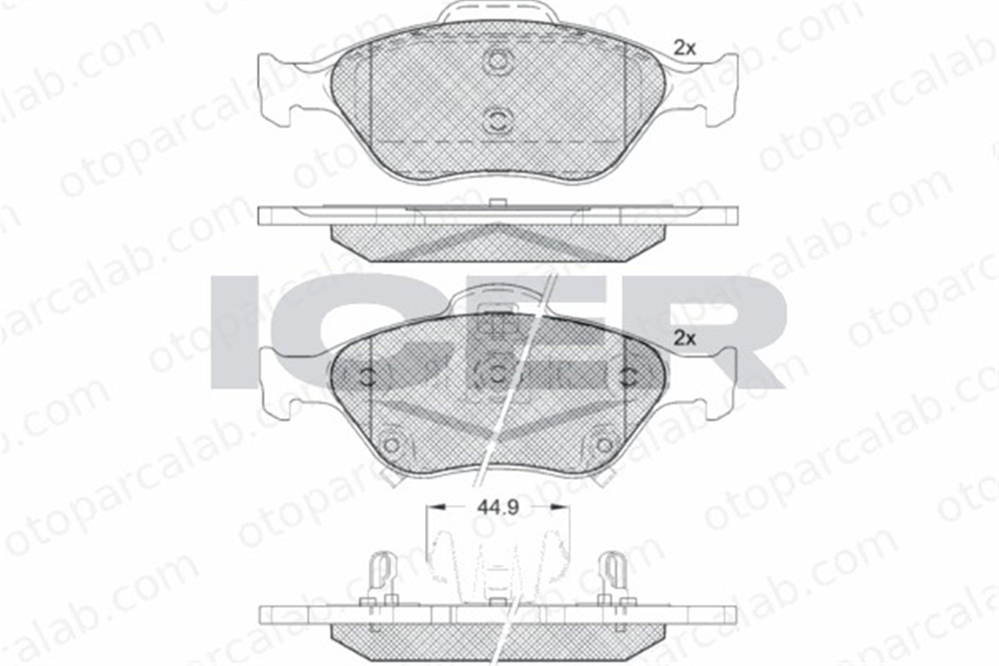 AYD 60440A Fren Disk Balata Ön TOYOTA YARIS DAIHATSU CHARADE VIII 44650D050000 44650D050