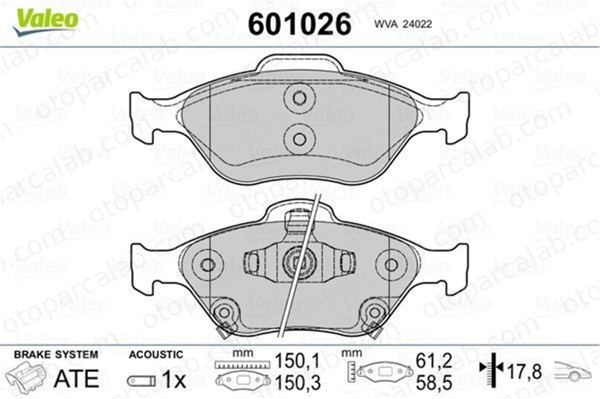 AYD 60440AA Fren Disk Balata Ön TOYOTA YARIS DAIHATSU CHARADE VIII 44650D050 44650D050000