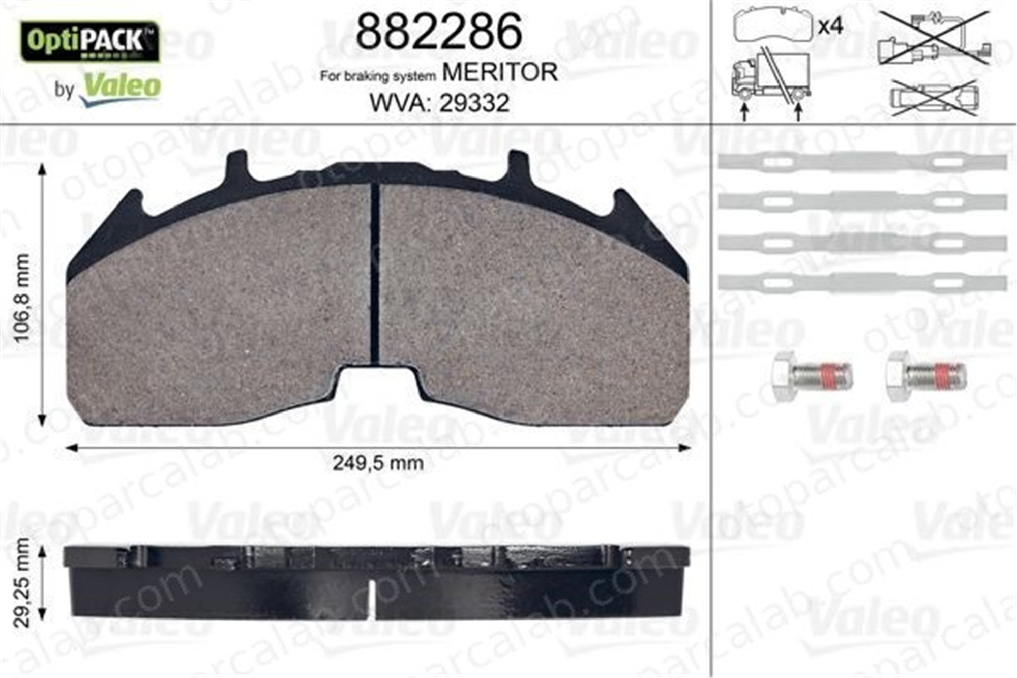 AYD 60566B Fren Disk Balata Ön veya Arka SCANIA R II P II 20190319 2127745