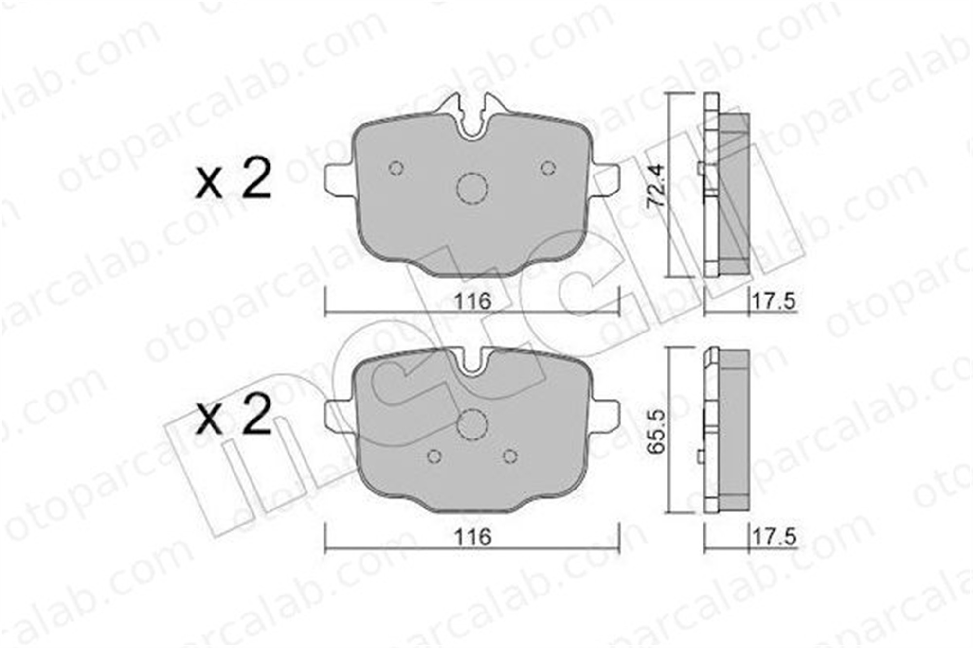 AYD 60569A Fren Disk Balata Arka BMW 5 X3 34212449304 34208093728