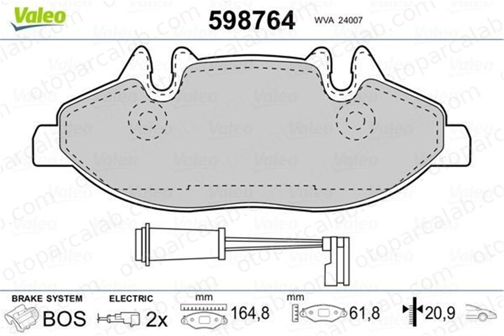AYD 60579AA Fren Disk Balata Ön MERCEDES-BENZ VITO Minibüs/Otobüs VITO / MIXTO Panelvan/Van 64204320 4216110