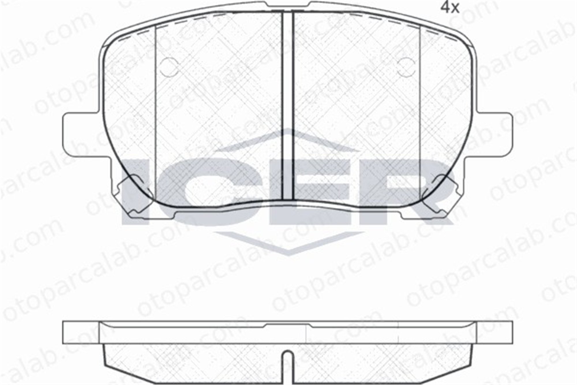 AYD 60601A Fren Disk Balata Ön TOYOTA AVENSIS VERSO MATRIX 88972092 88972096
