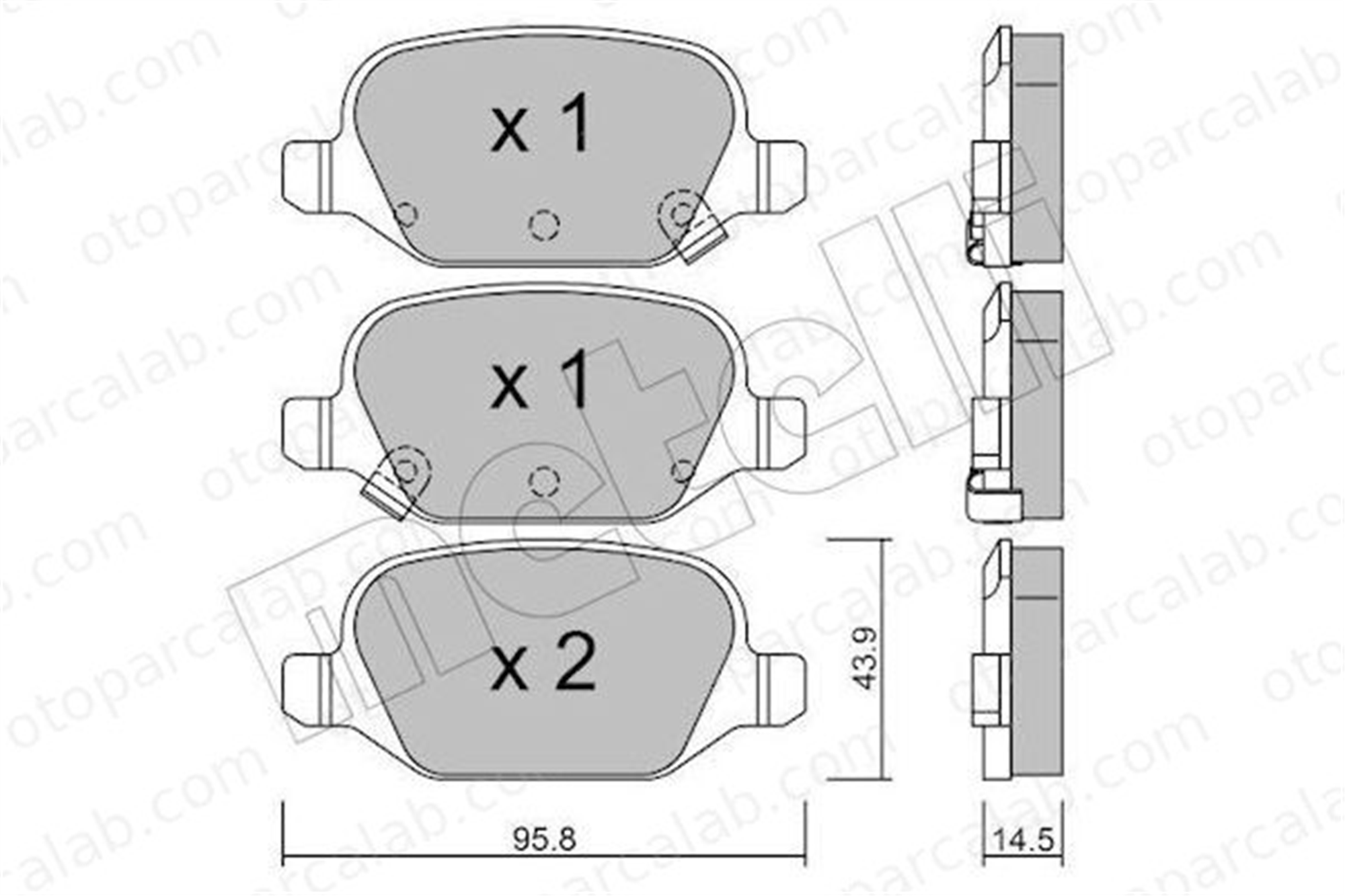 AYD 60618A Fren Disk Balata Arka FIAT PANDA PANDA VAN 77366388 77366453