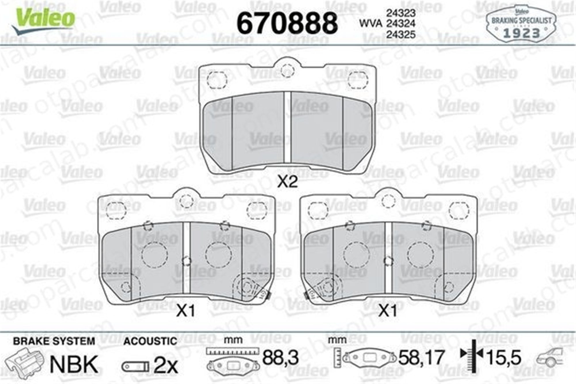 AYD 60631A Fren Disk Balata Arka LEXUS GS IS II 446653010 446622190