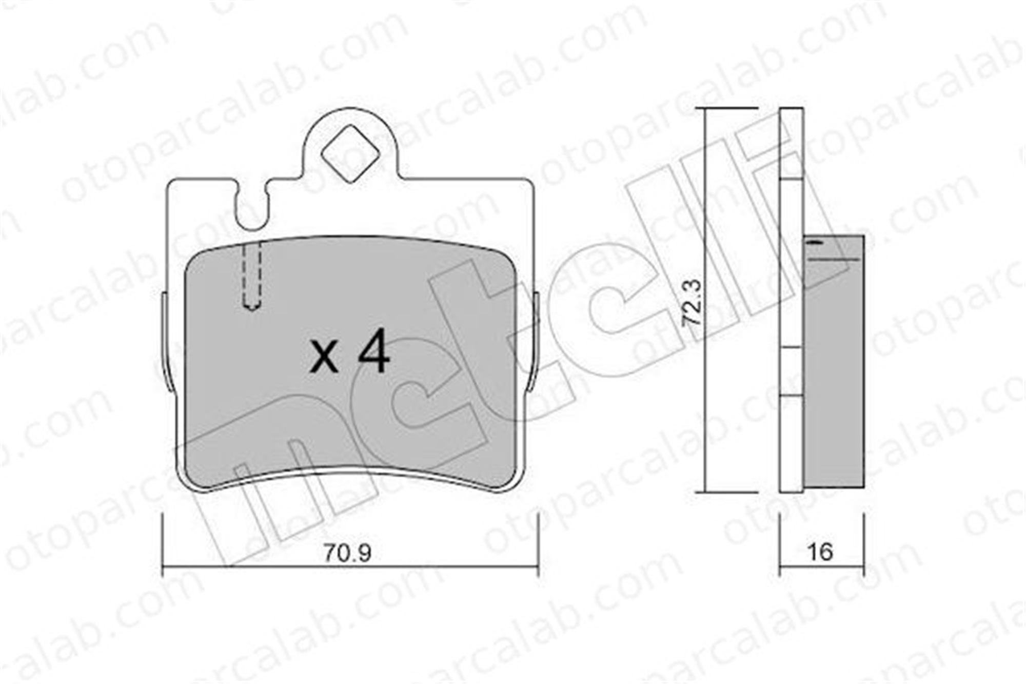 AYD 60634A Fren Disk Balata Arka MERCEDES-BENZ S-SERISI S-SERISI Coupe A0044209420 34200620