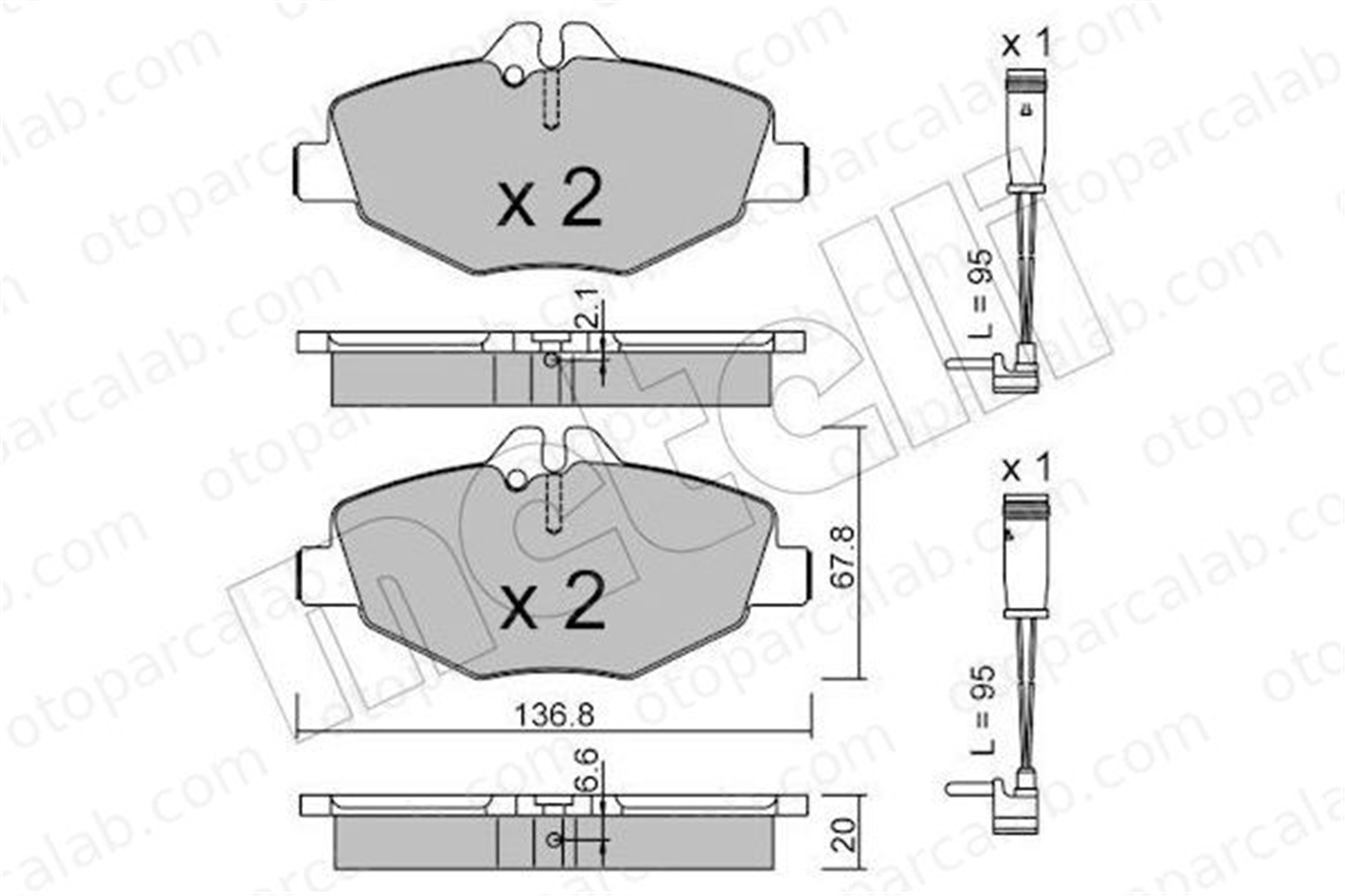 AYD 60639A Fren Disk Balata Ön MERCEDES-BENZ E-SERISI E-SERISI T-Model A0034206520 34206520