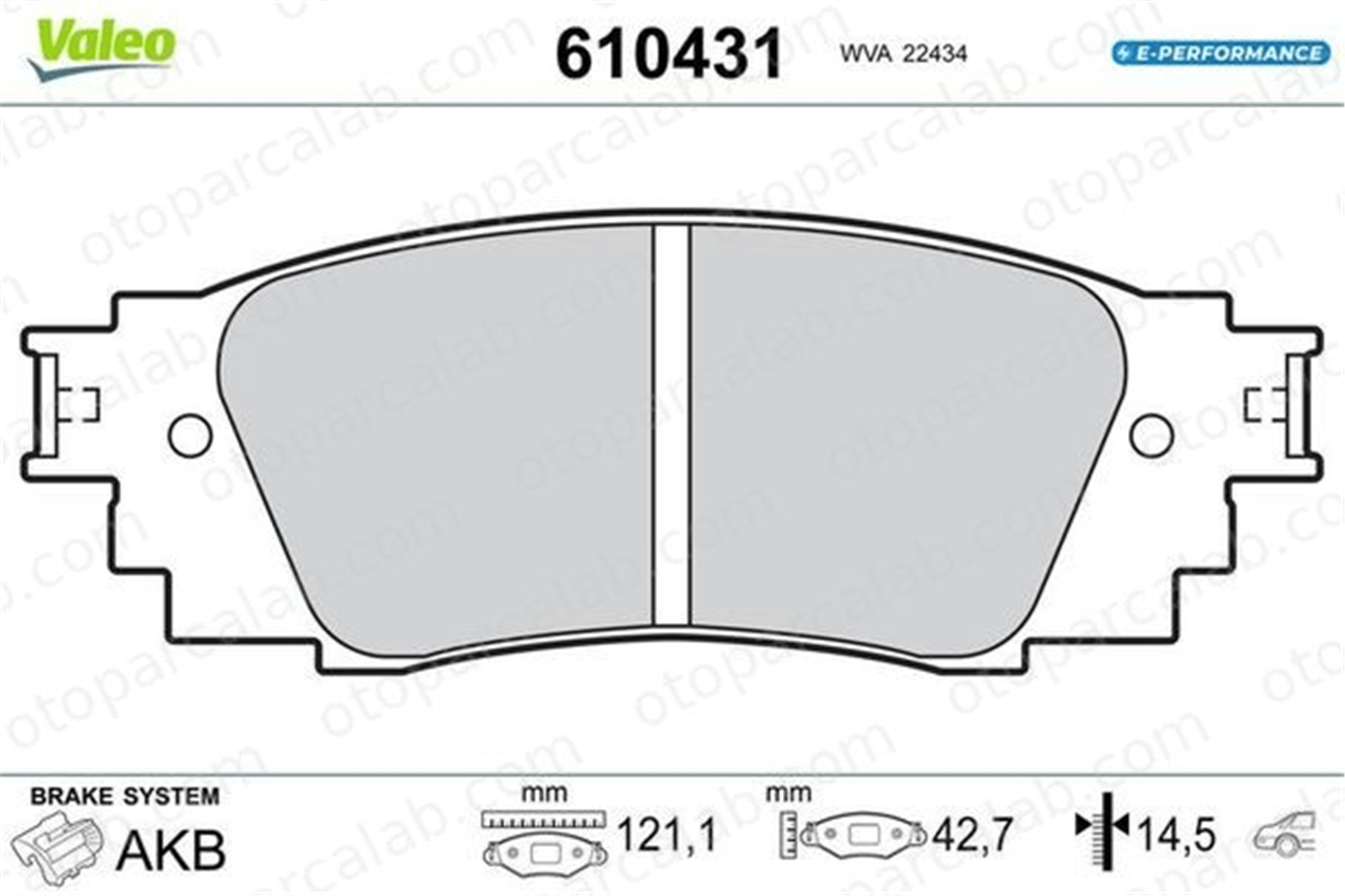 AYD 60661A Fren Disk Balata Arka TOYOTA CAMRY LEXUS UX 446633230 446602370