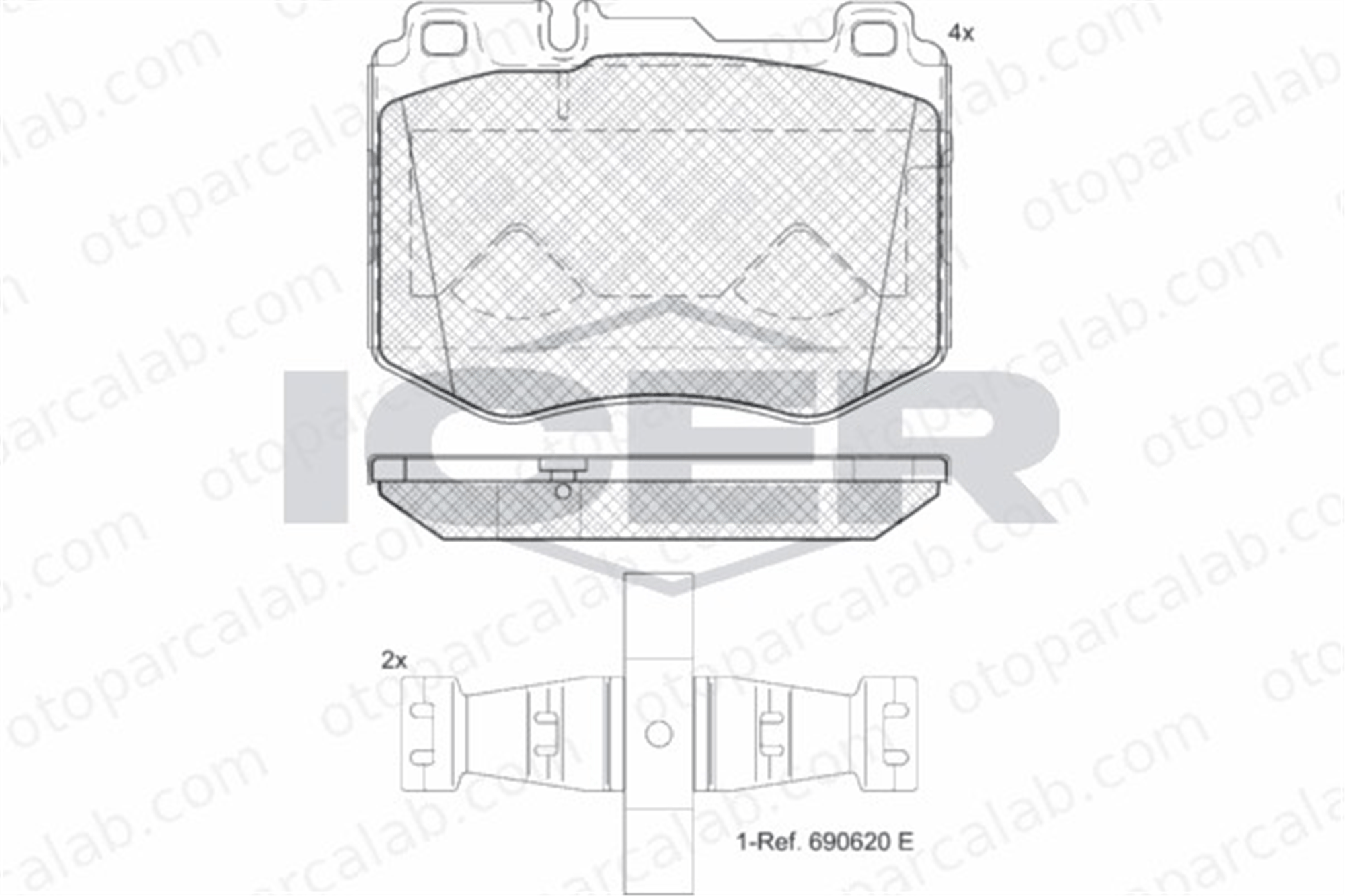 AYD 60669A Fren Disk Balata Ön MERCEDES-BENZ E-SERISI C-SERISI 420810064 420800064