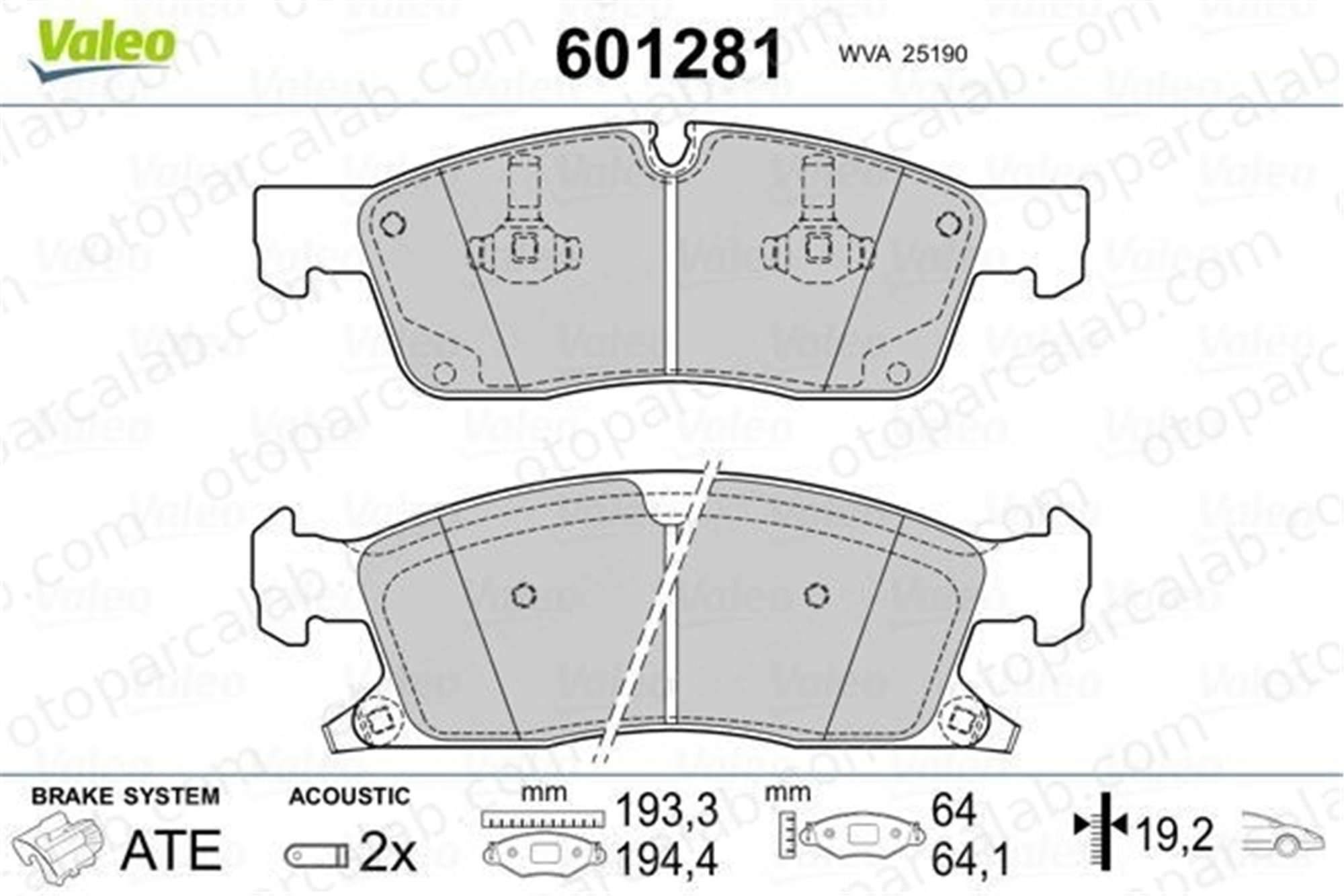 AYD 60694A Fren Disk Balata Ön JEEP GRAND CHEROKEE IV MERCEDES-BENZ GLE 74208120 A0004209600