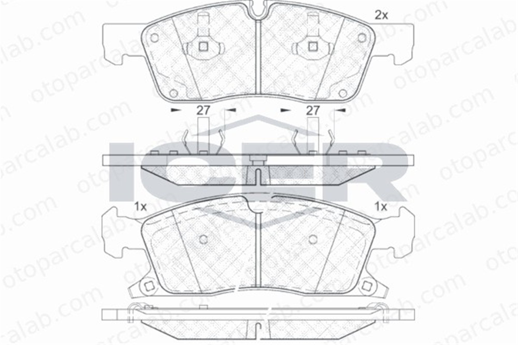 AYD 60702A Fren Disk Balata Ön JEEP GRAND CHEROKEE IV MERCEDES-BENZ GLE K68052369AC 68052369AB