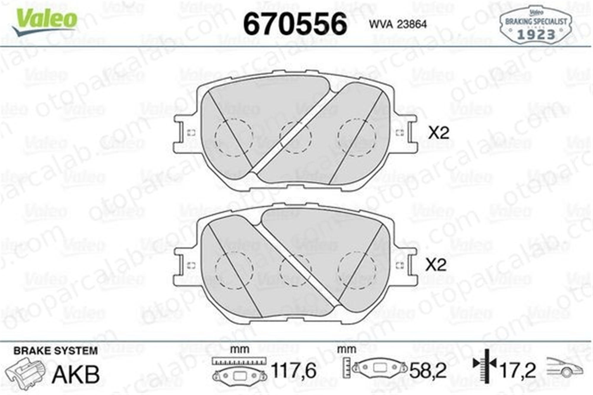 AYD 60764A Fren Disk Balata Ön LEXUS IS III TOYOTA MARK X I 446530480 0446530480