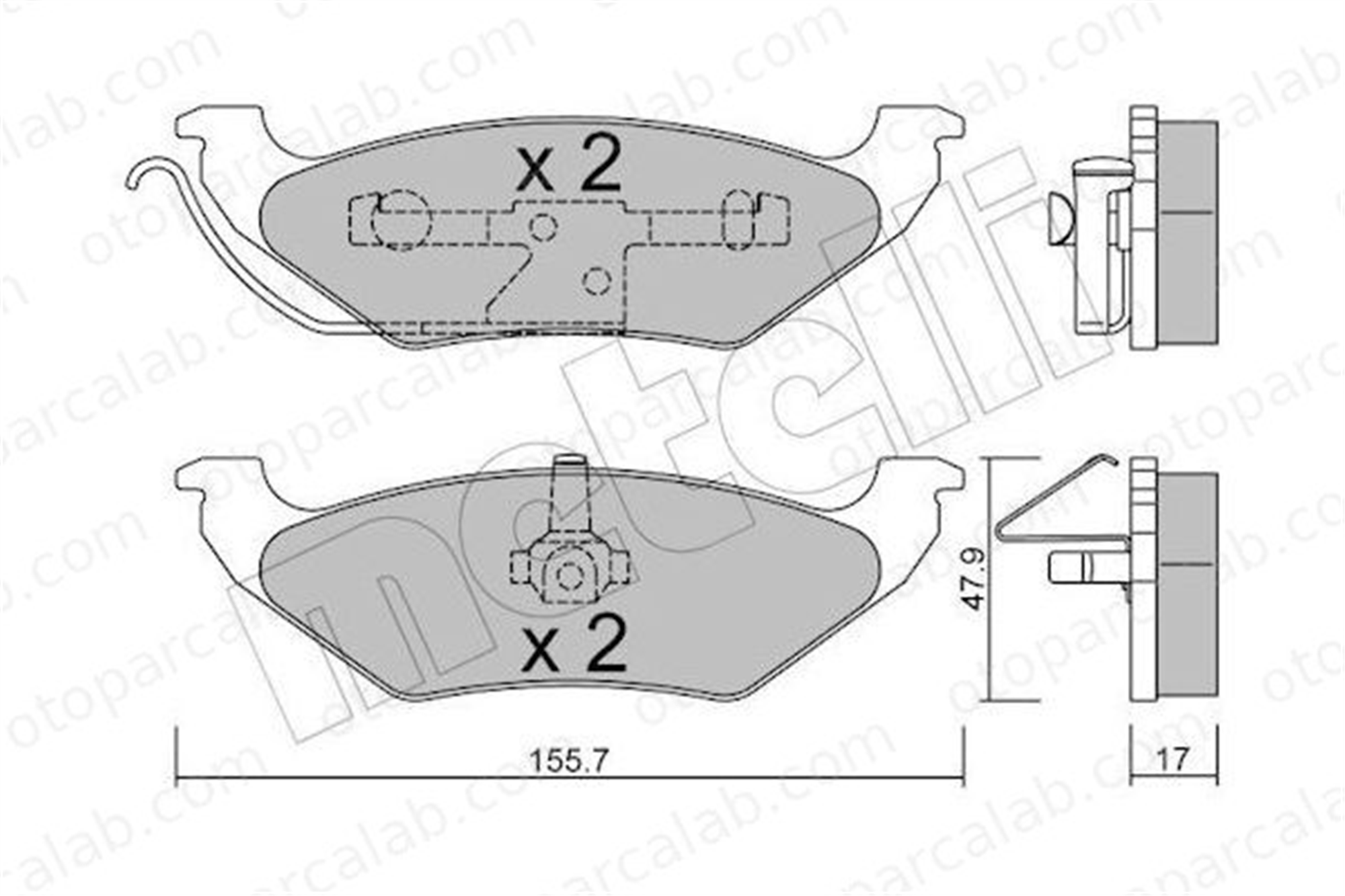 AYD 60838A Fren Disk Balata Arka CHRYSLER VOYAGER / GRAND VOYAGER III K05014036AA 4882579