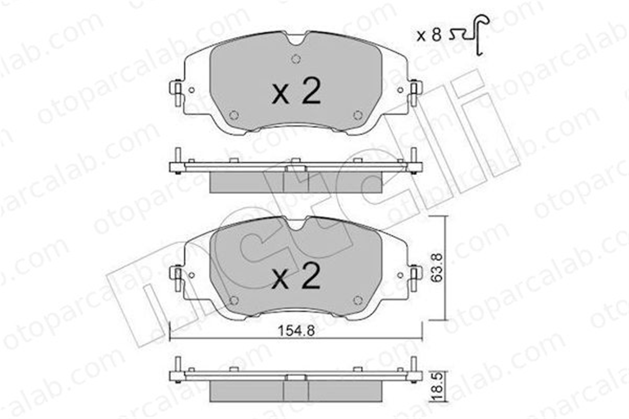 AYD 60852A Fren Disk Balata Ön CITROËN C4 X PEUGEOT 208 I 1681371180