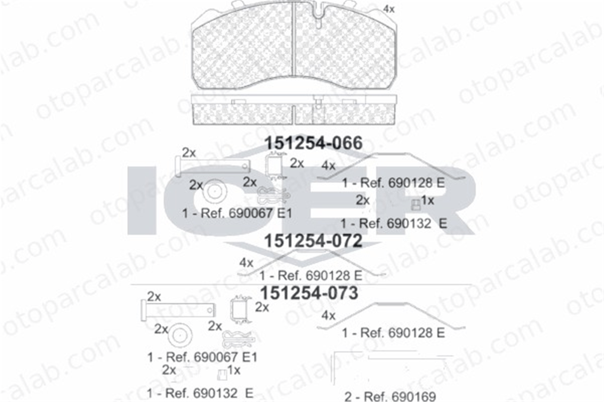 AYD 60857B Fren Disk Balata Arka MAN F90 MERCEDES-BENZ AROCS 81508205017 4210710