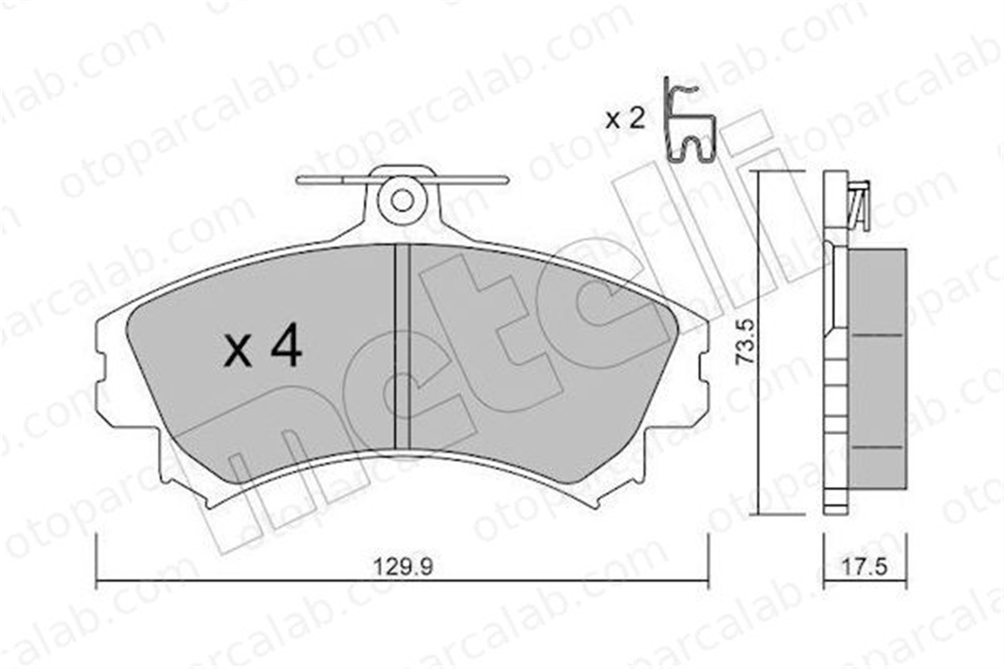 AYD 60871B Fren Disk Balata Ön SMART FORFOUR MITSUBISHI COLT VI 4605A734 MFR97717