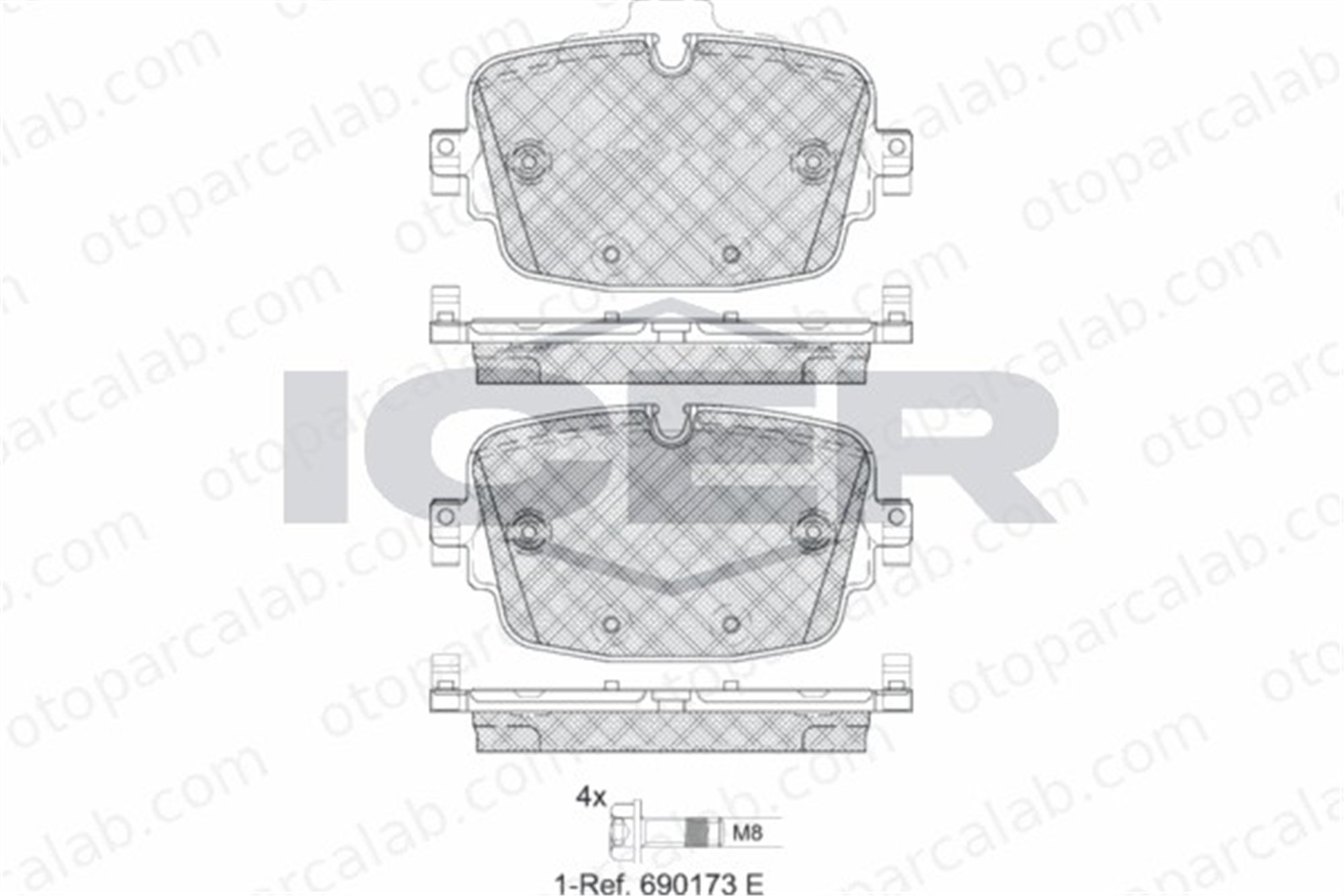 AYD 60873A Fren Disk Balata Arka AUDI Q7 A6 C8 4M0698451AE 4M0698451AH