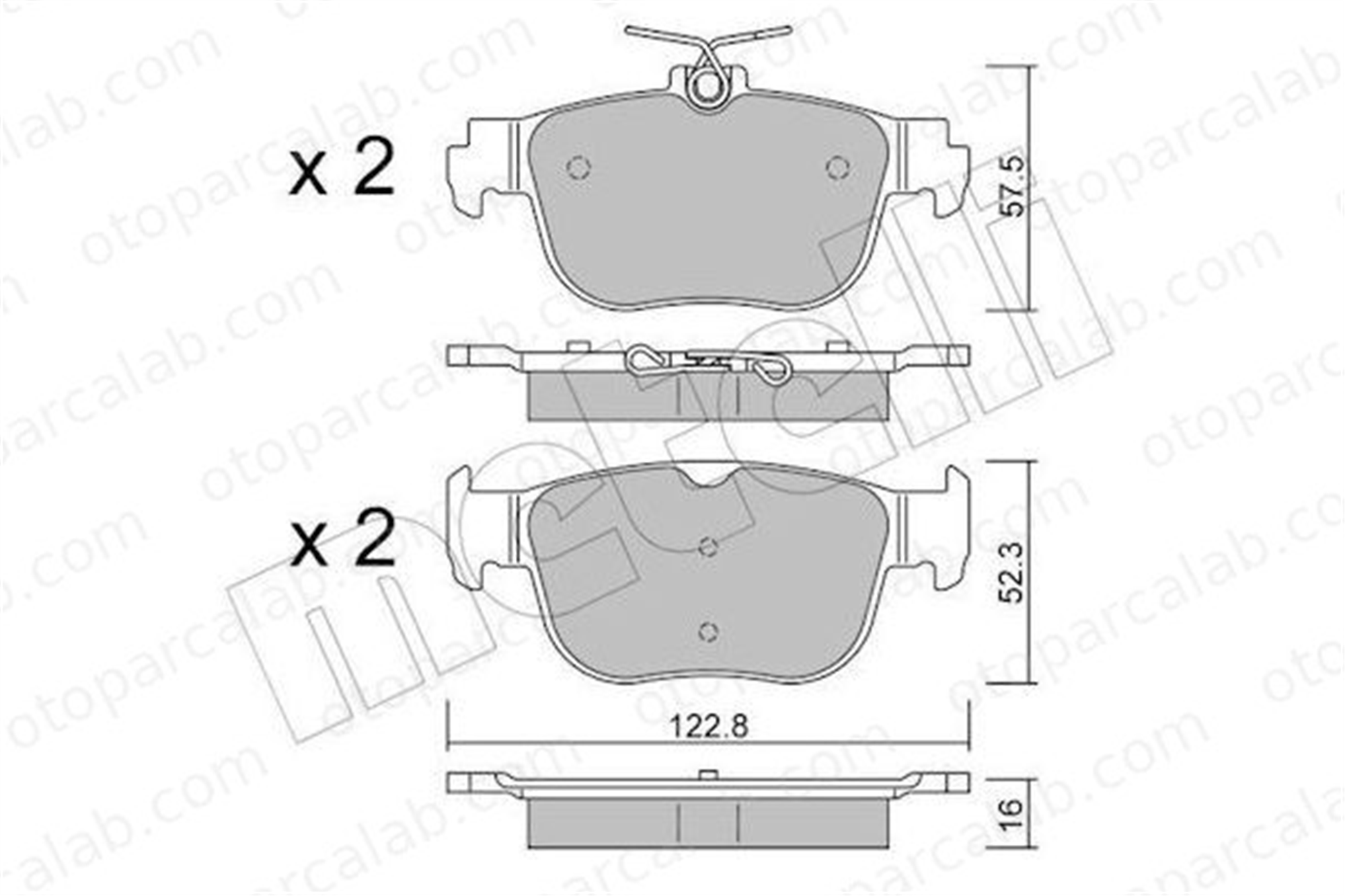 AYD 60877A Fren Disk Balata Arka SEAT LEON LEON Sportstourer 5WA698451G 5WA698451E