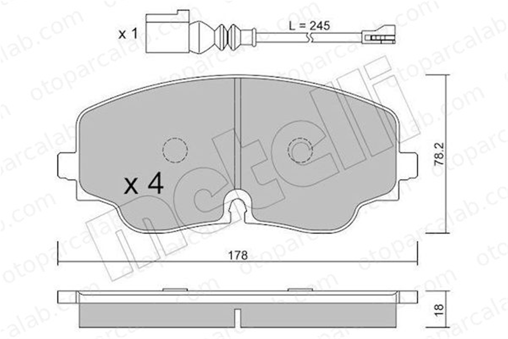 AYD 60886B Fren Disk Balata Ön AUDI A3 Sportback VW GOLF VIII 5WA698151B 5WA698151M