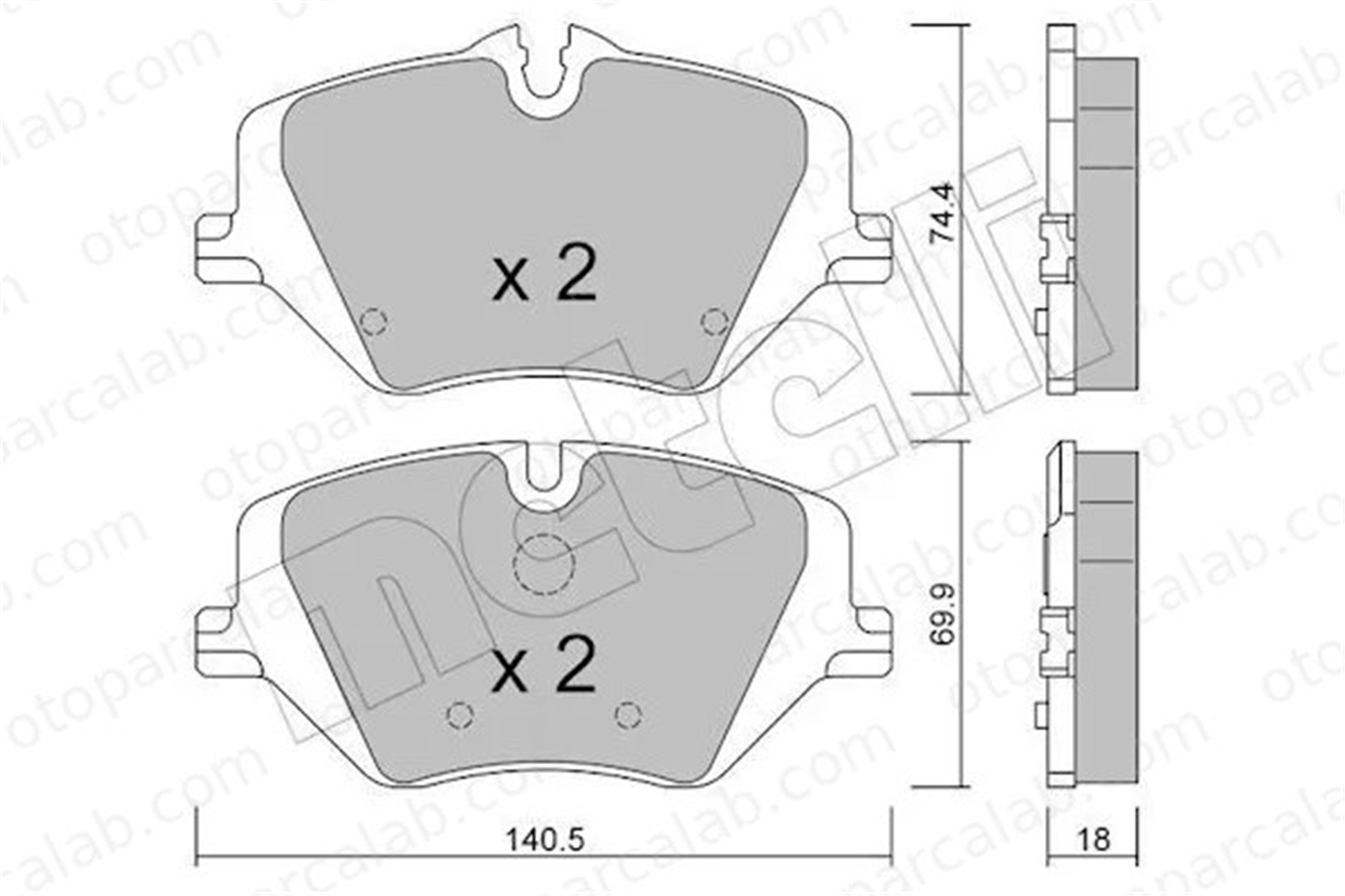 AYD 60899A Fren Disk Balata Ön BMW 5 X1 34106897141 34108852291